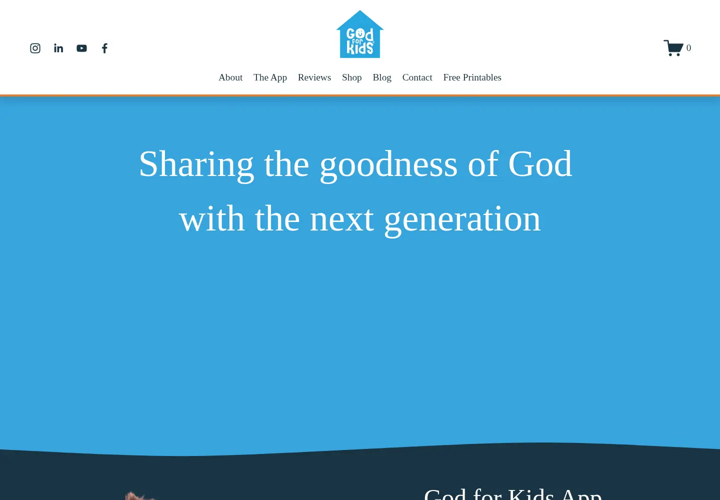 Screenshot of godforkidsapp.com