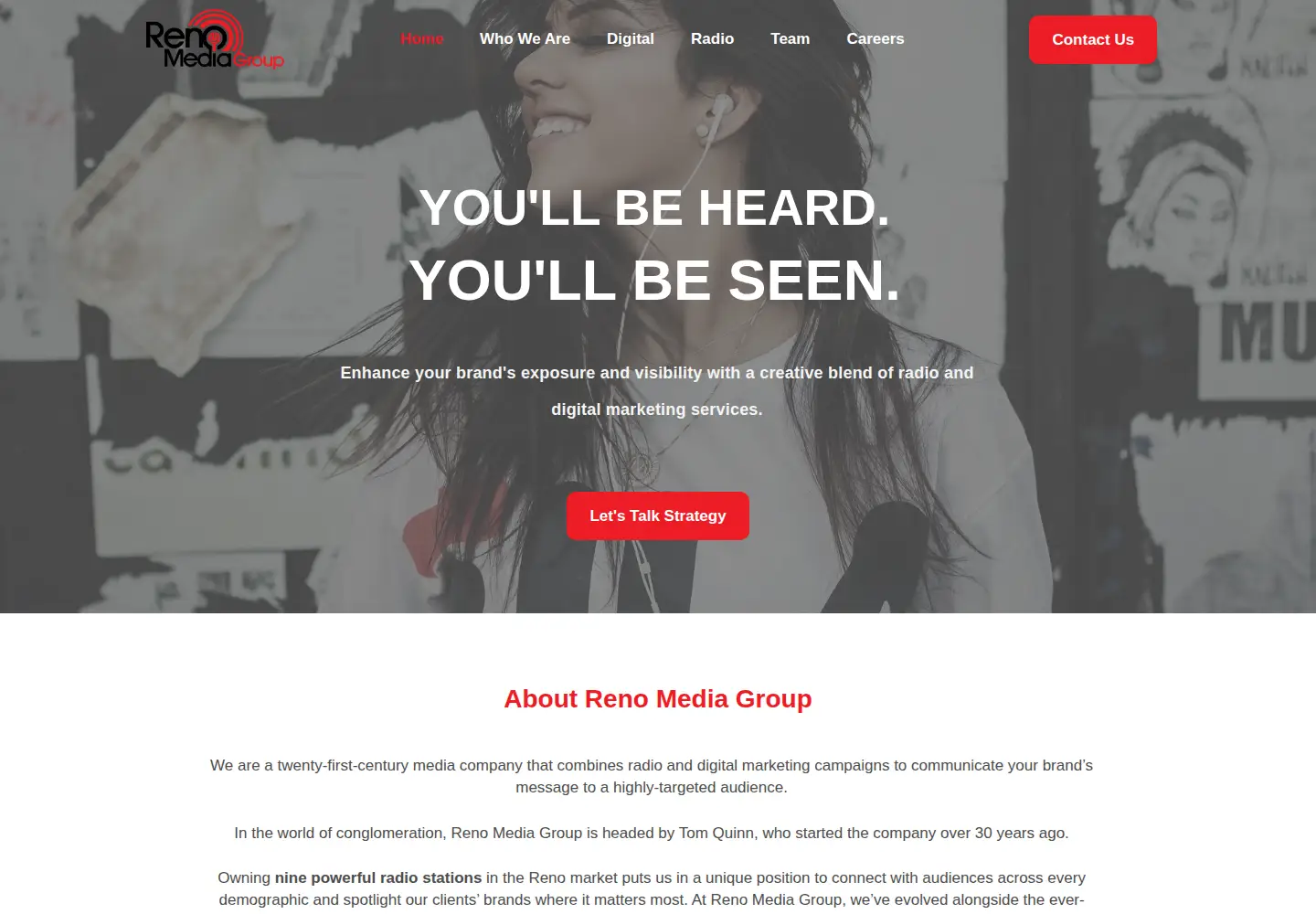 Screenshot of renomediagroup.com