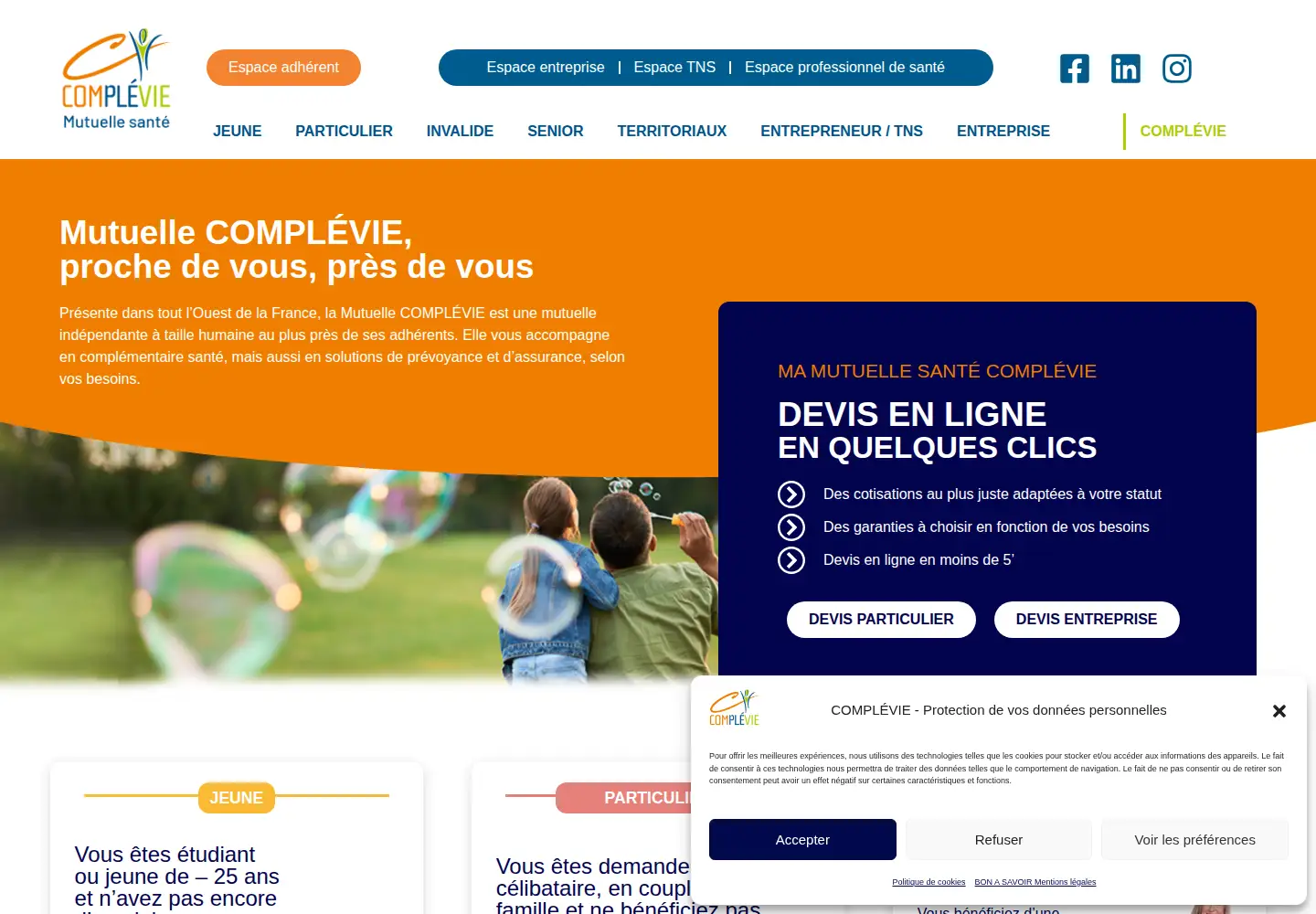 Screenshot of complevie.fr