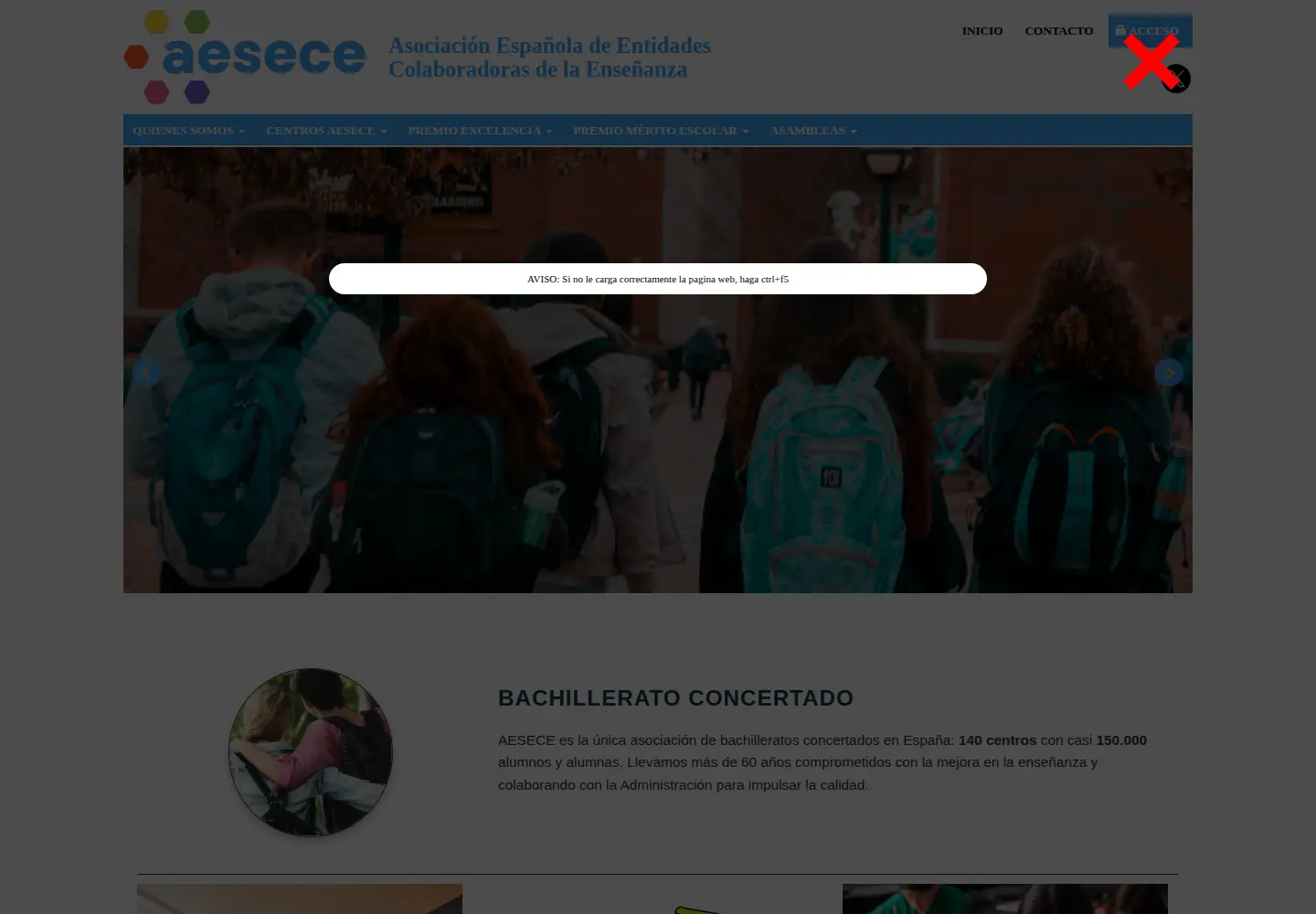 Screenshot of aesece.es
