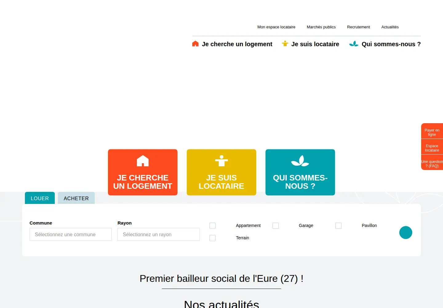 Screenshot of monlogement27.fr