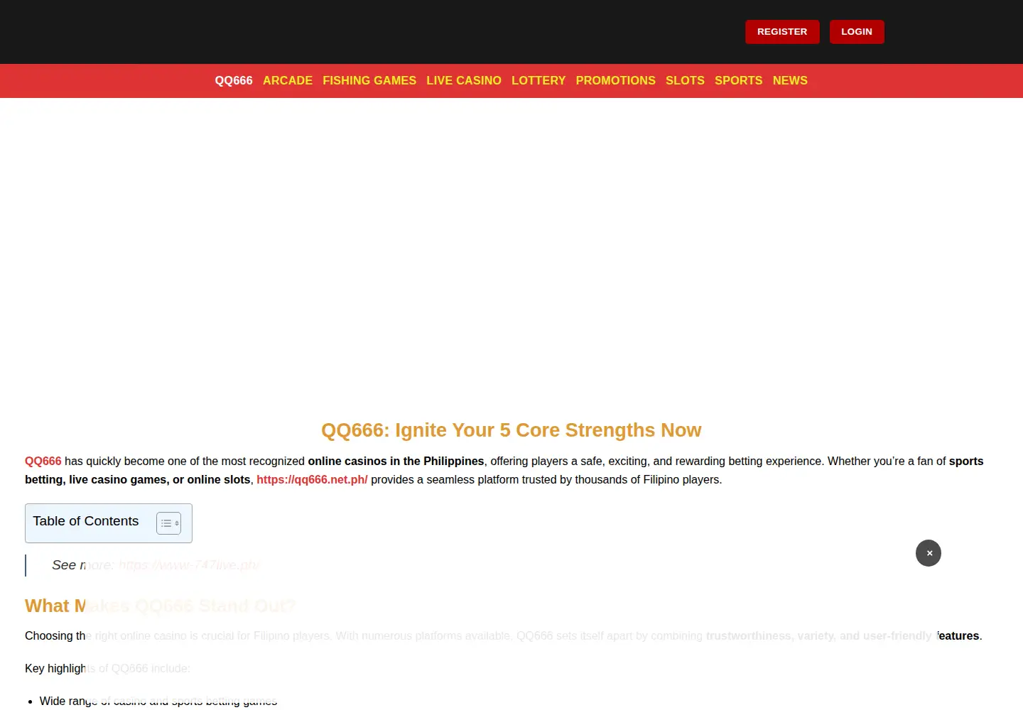 Screenshot of qq666.net.ph