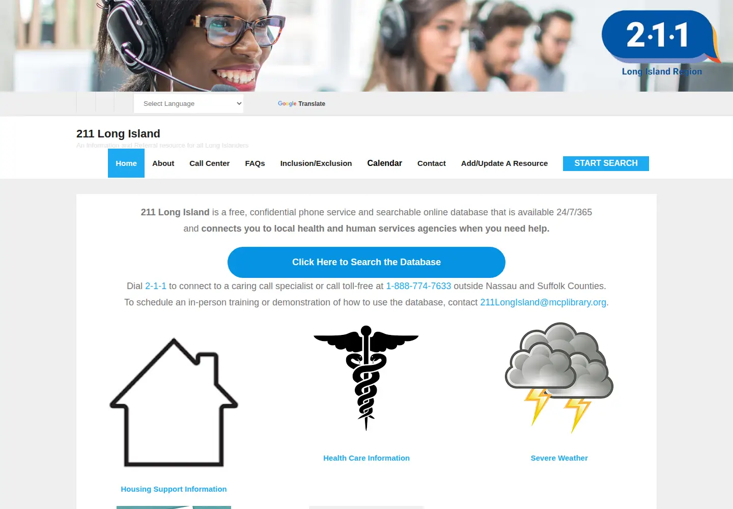 Screenshot of 211longisland.org