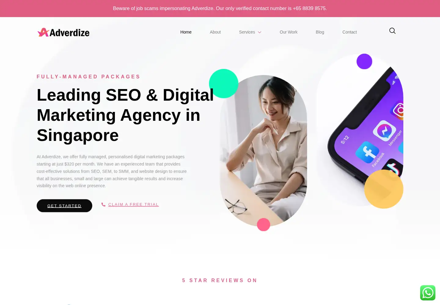 Screenshot of adverdize.com