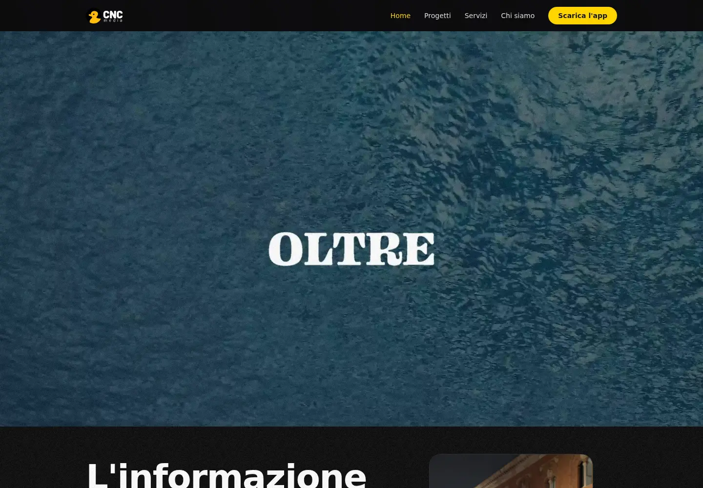Captured homepage of cncmedia.it in the current scan