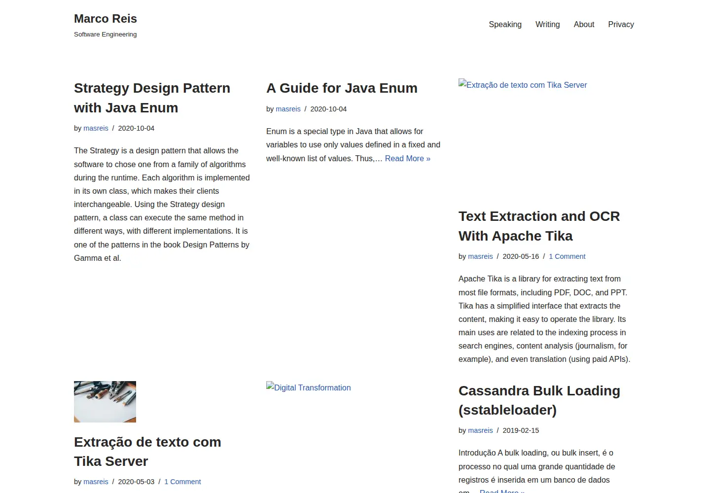 Screenshot of marcoreis.net
