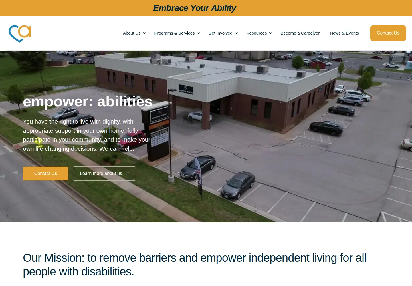Screenshot of empowerabilities.org