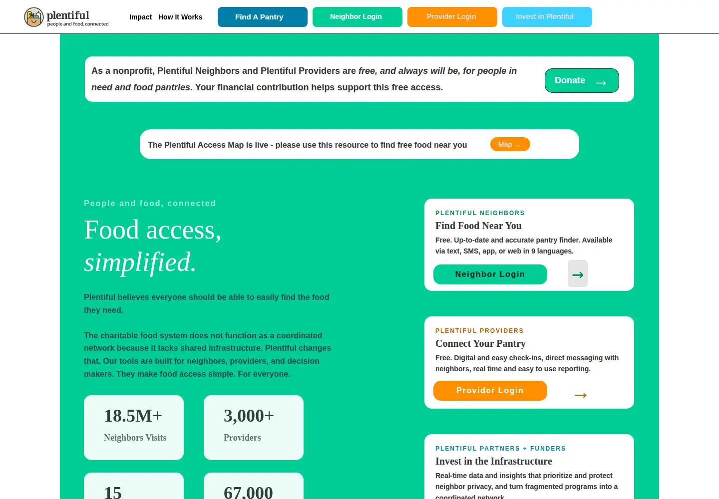 Screenshot of plentiful.org