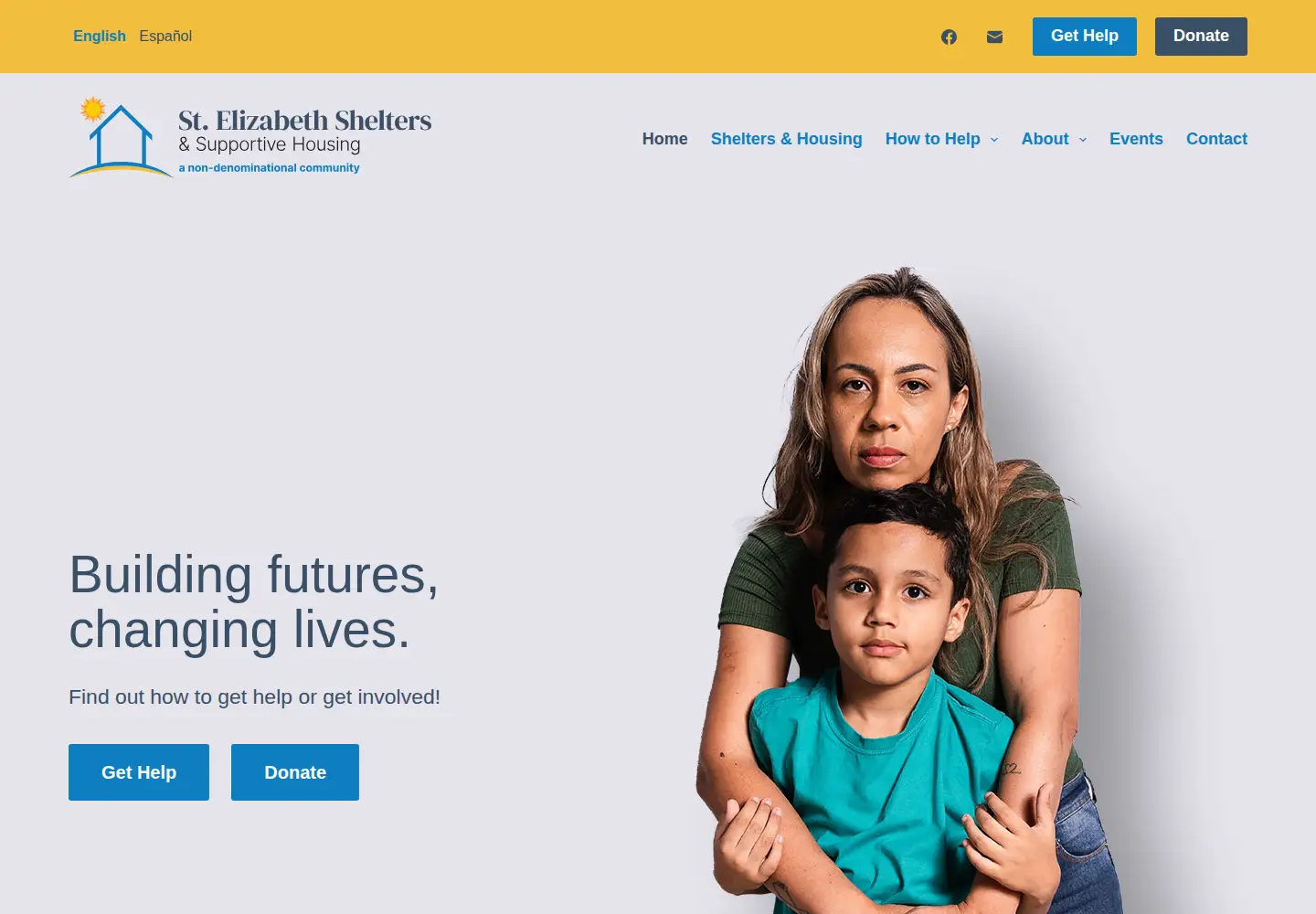 Screenshot of steshelter.org