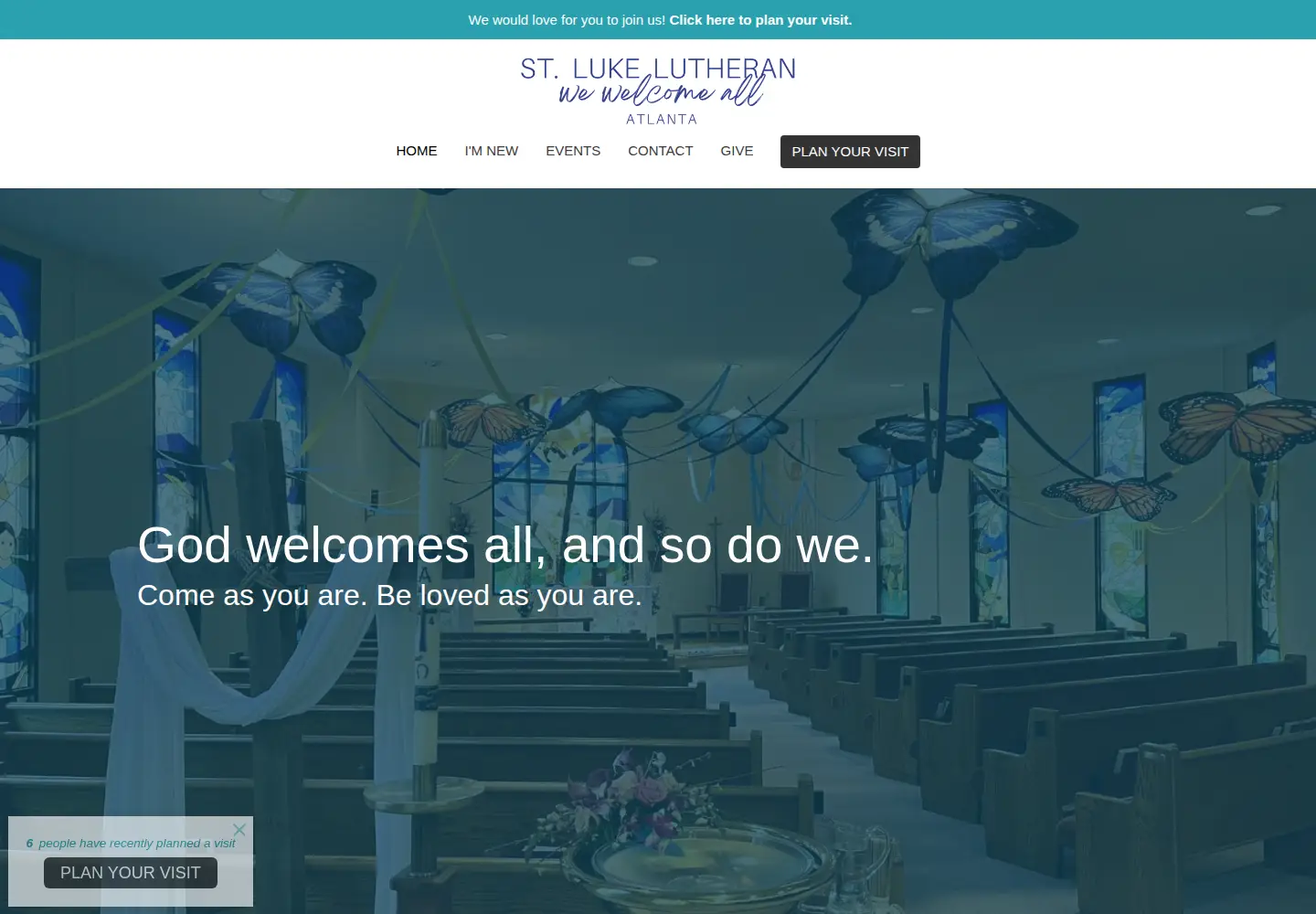 Screenshot of stlukeatlanta.org