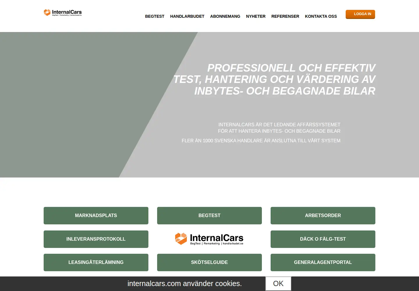 Screenshot of internalcars.com