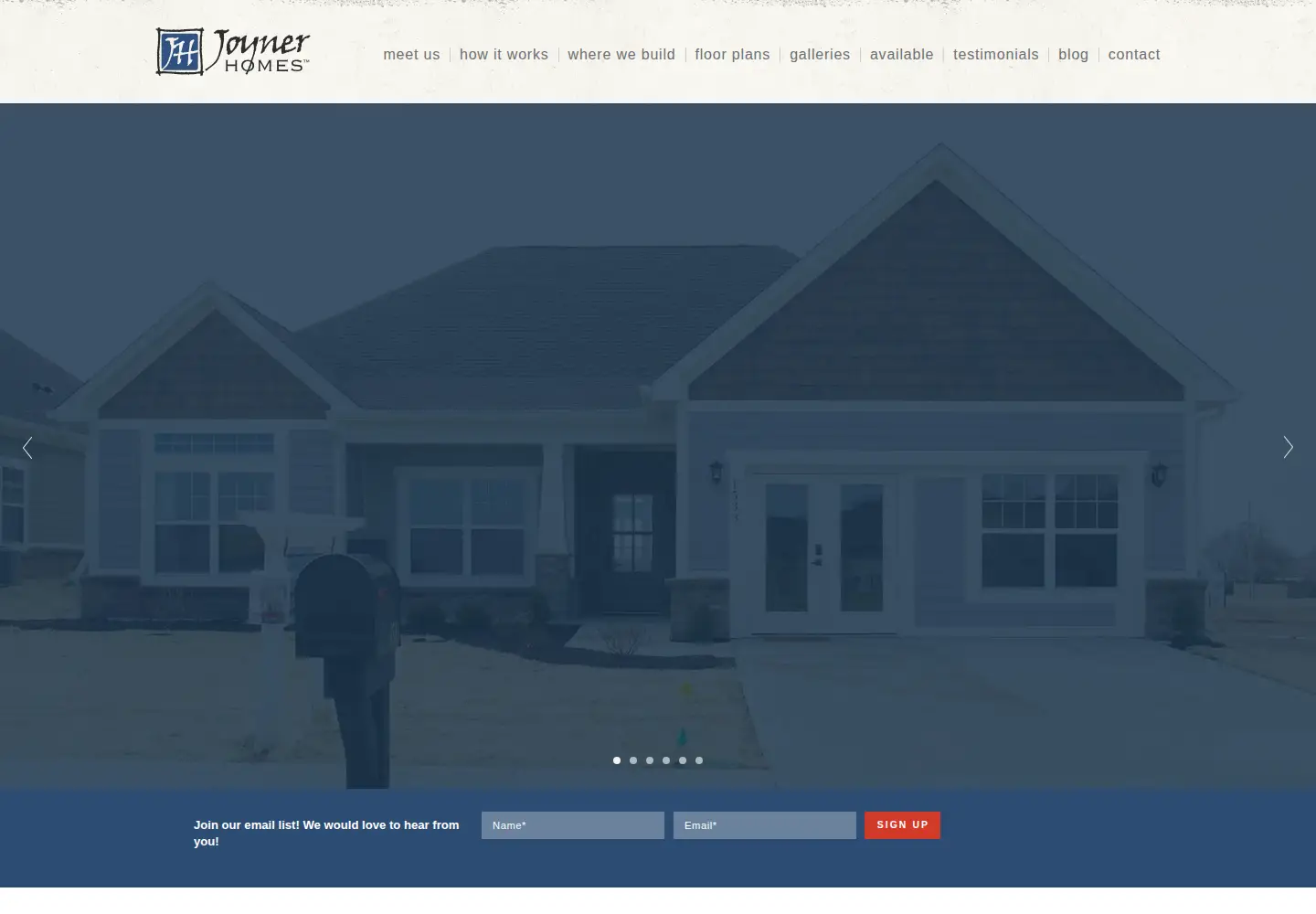 Screenshot of joynerhomesonline.com