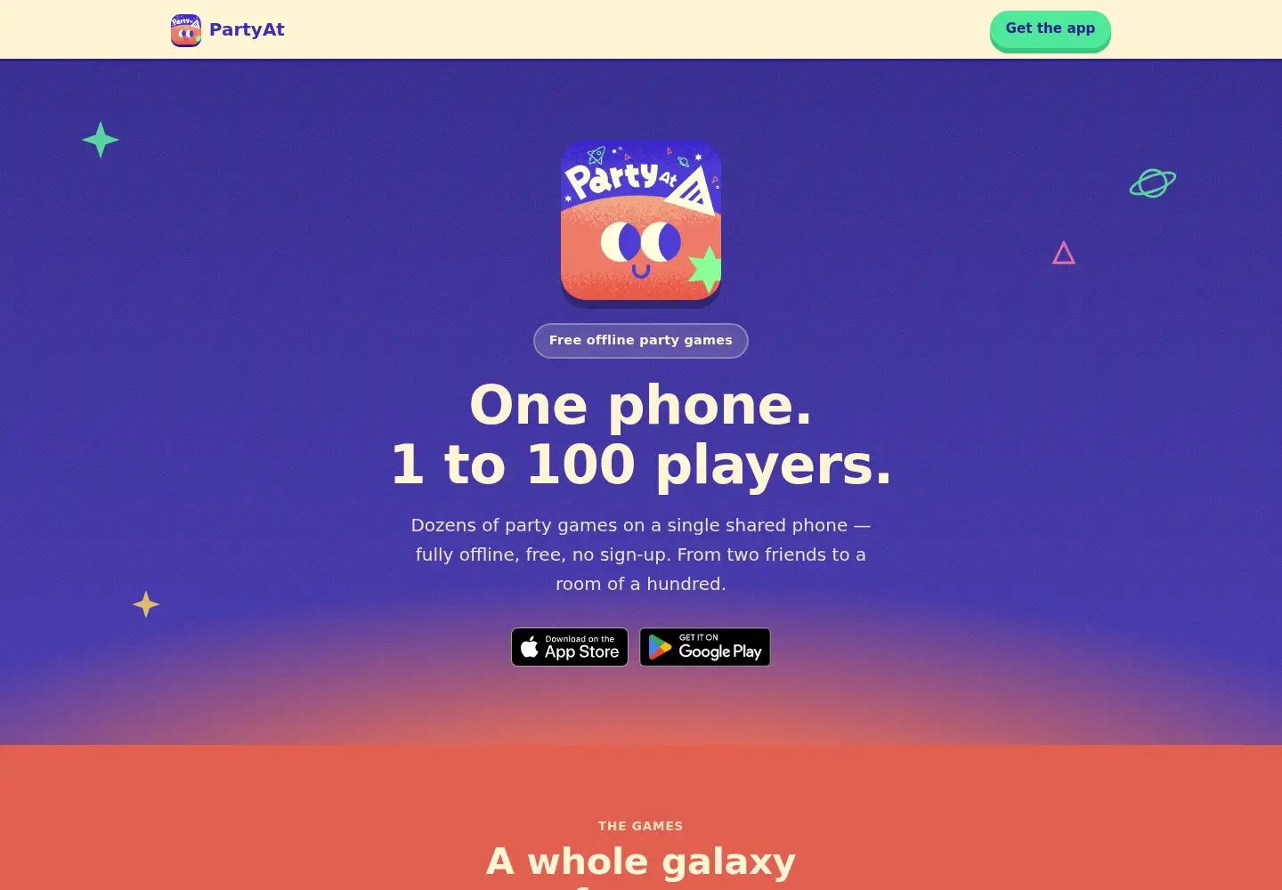 Screenshot of partyat.games
