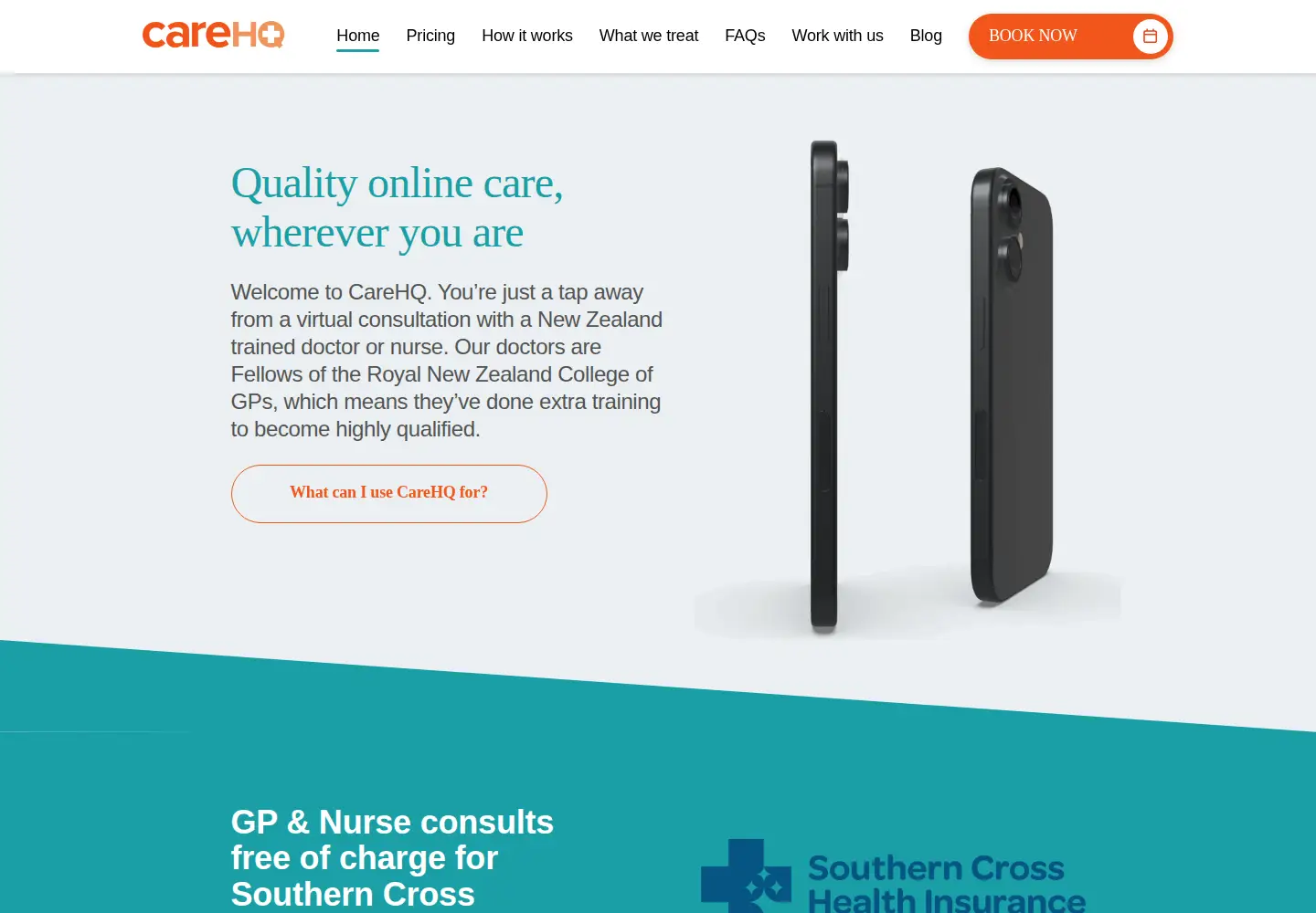 Screenshot of carehq.co.nz