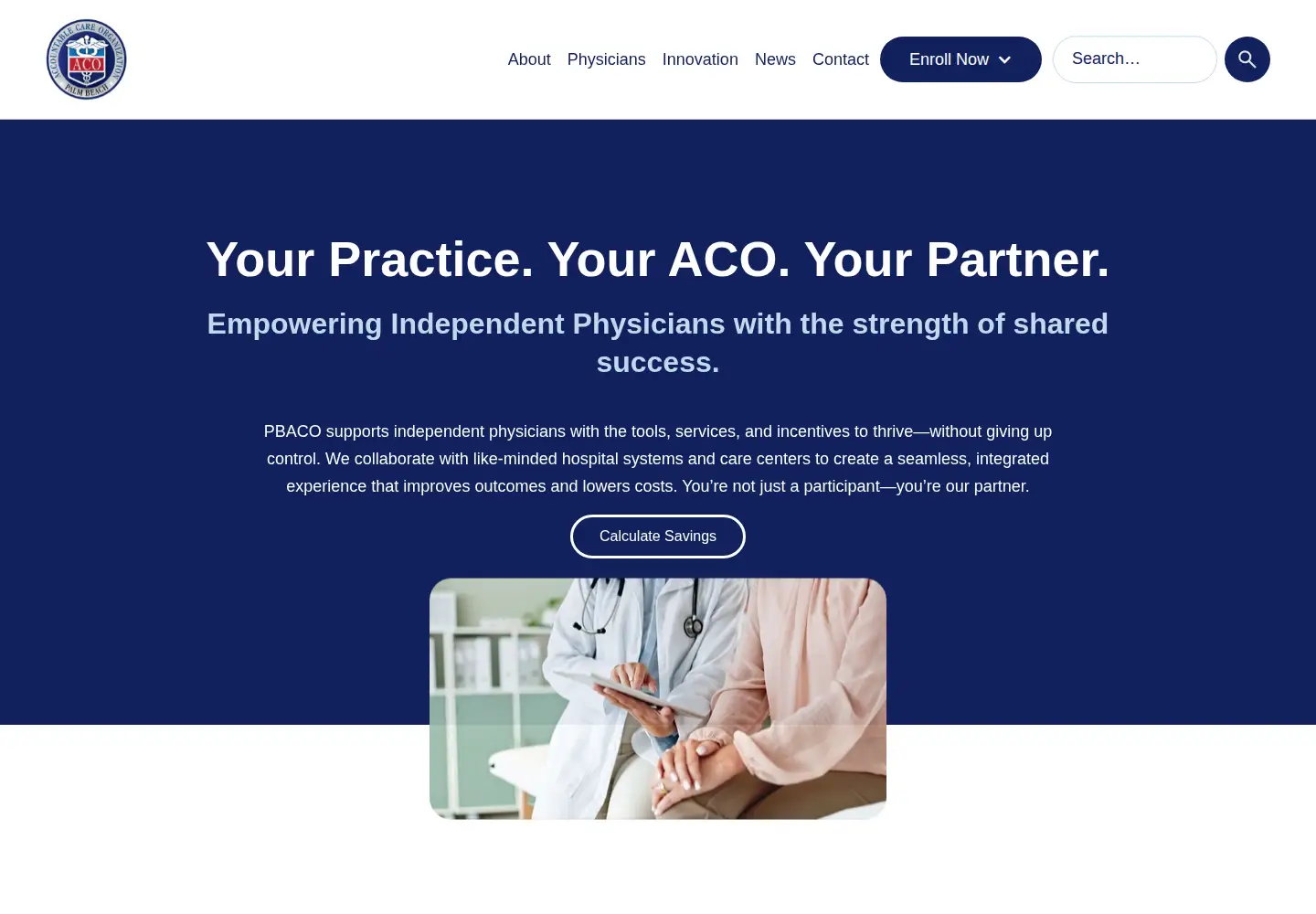 Screenshot of pbaco.org