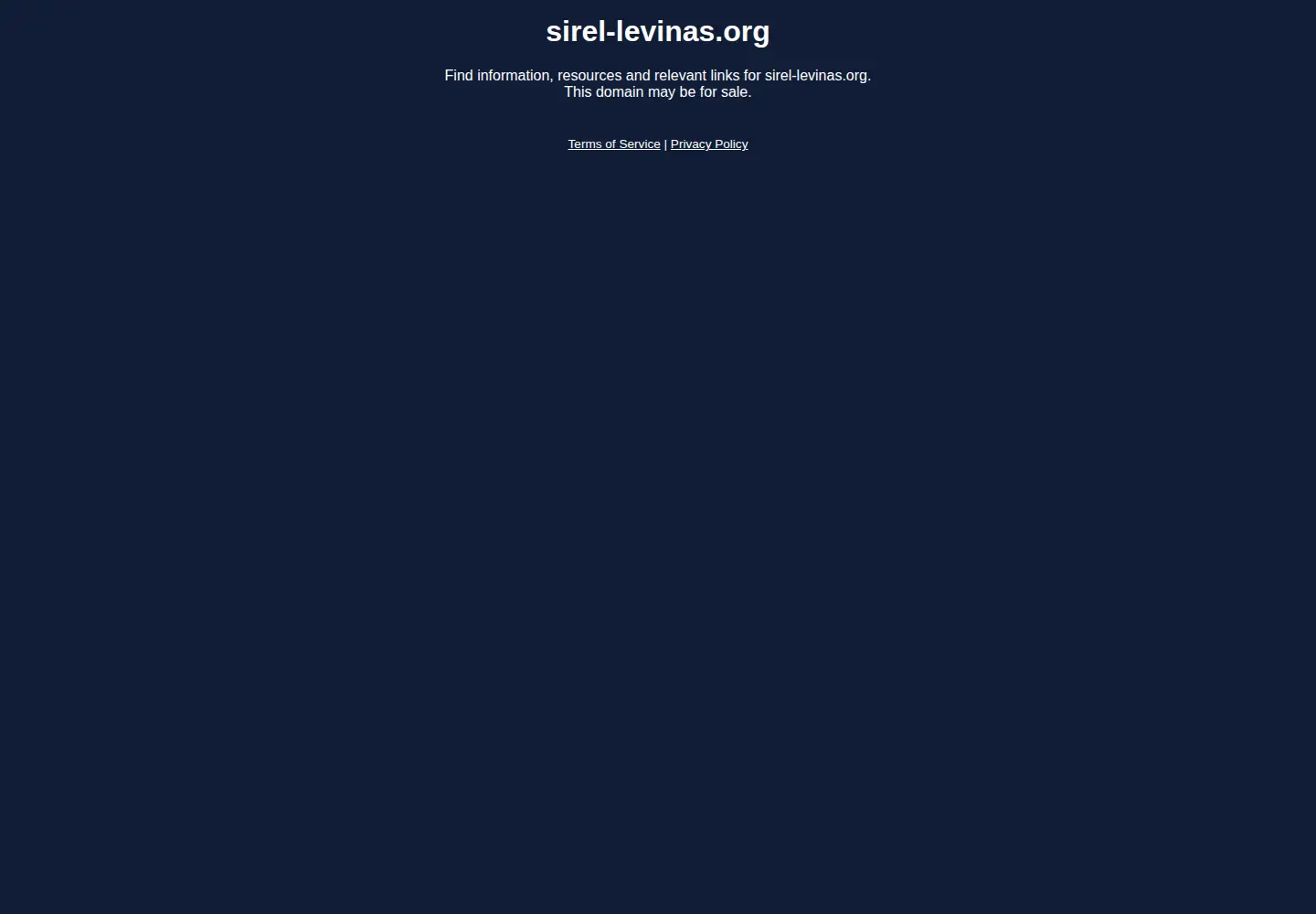 Captured homepage of sirel-levinas.org in the current scan