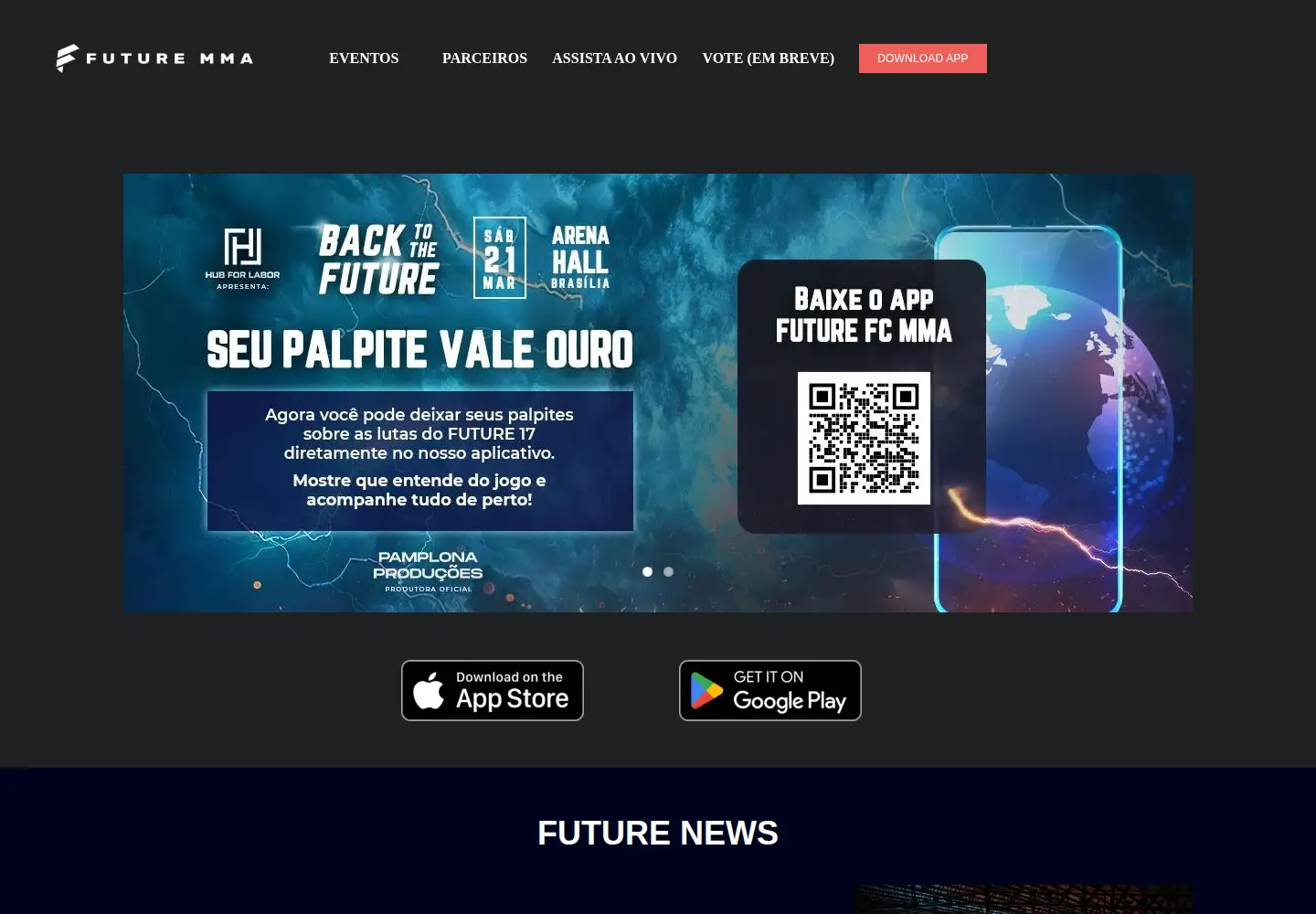 Screenshot of futurefcmma.com