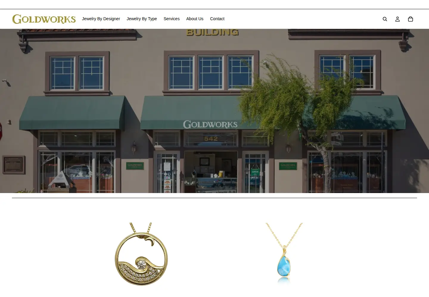 Captured homepage of goldworkshmb.com in the current scan