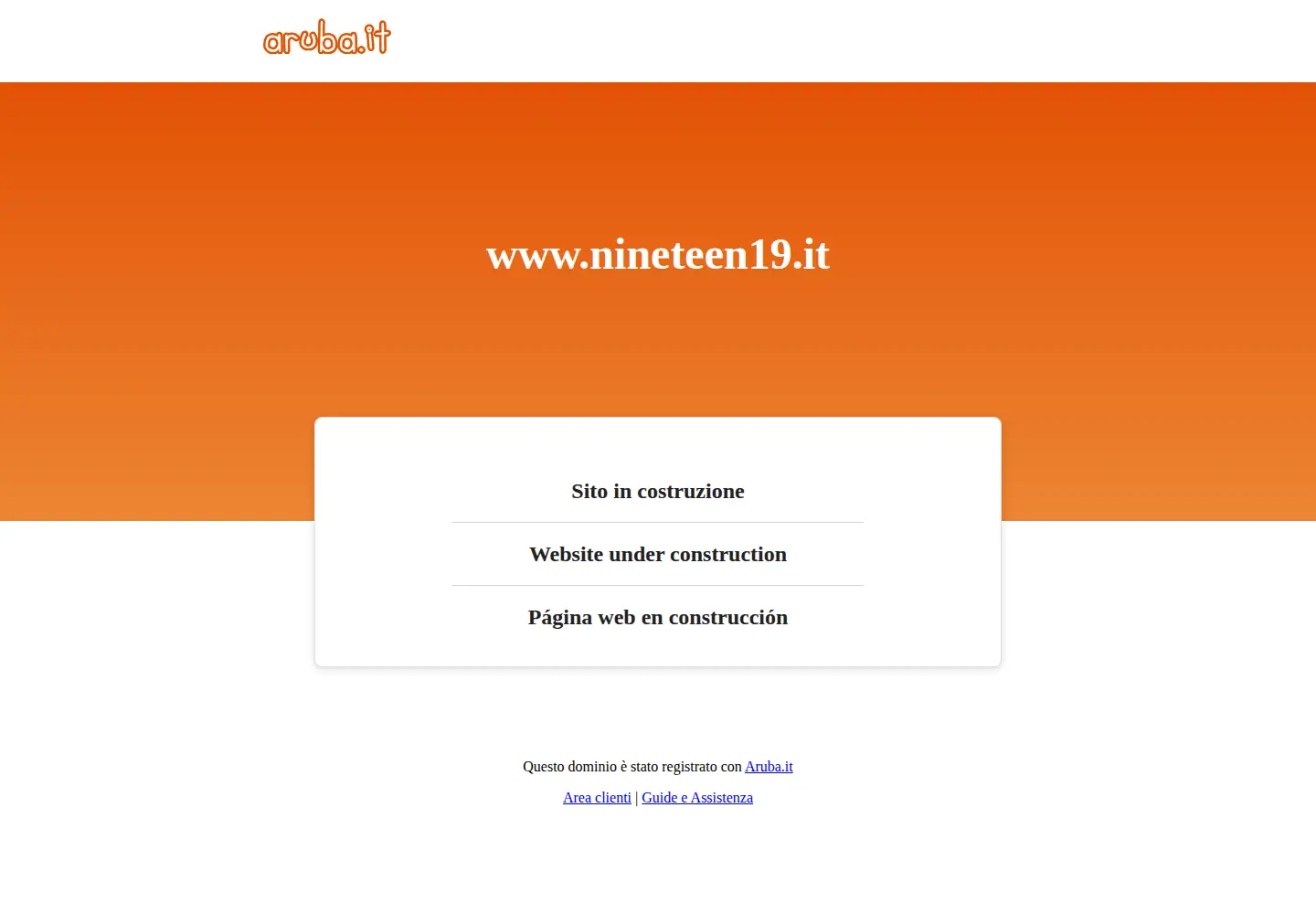 Screenshot of nineteen19.it