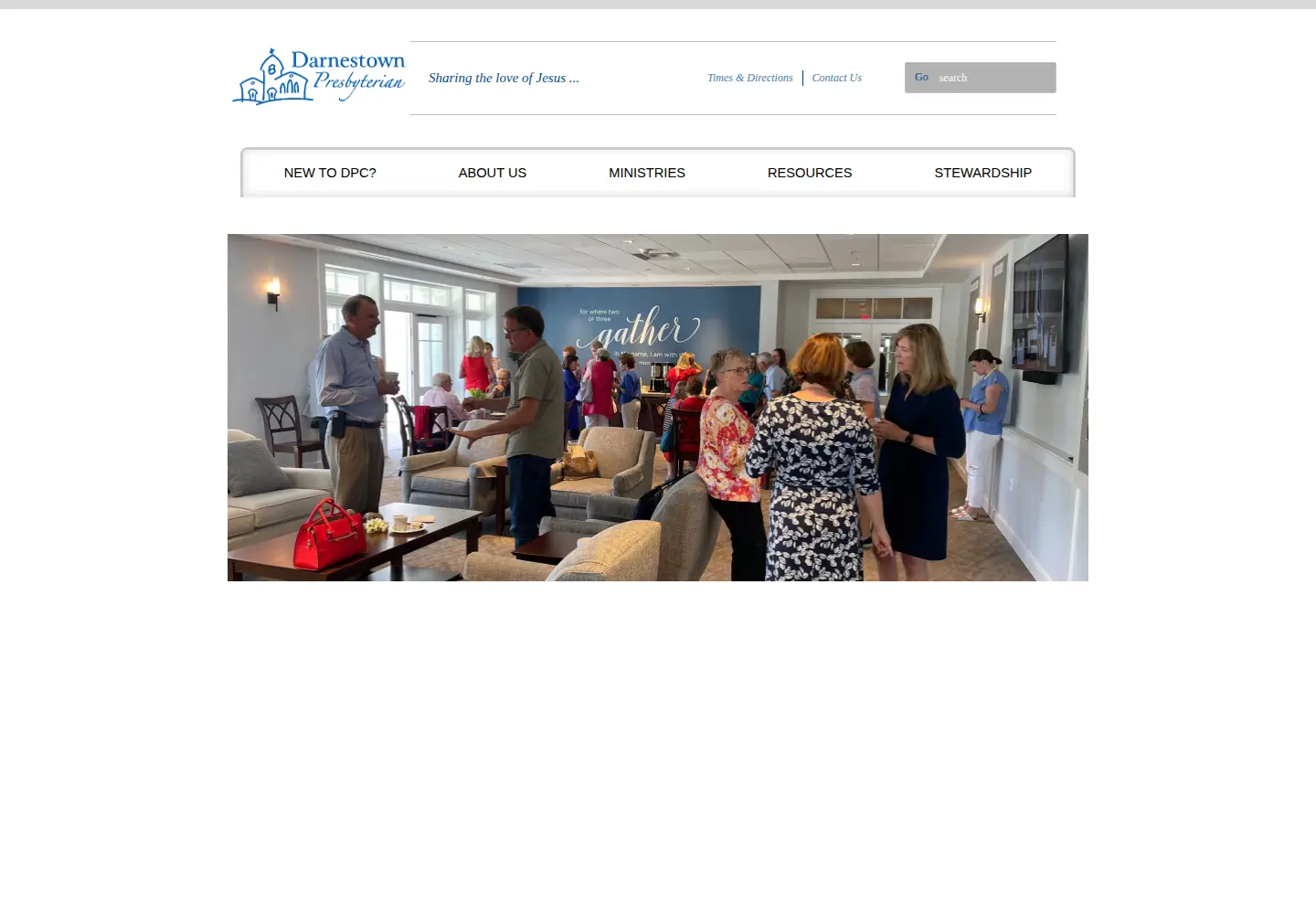 Captured homepage of darnestownpc.org in the current scan