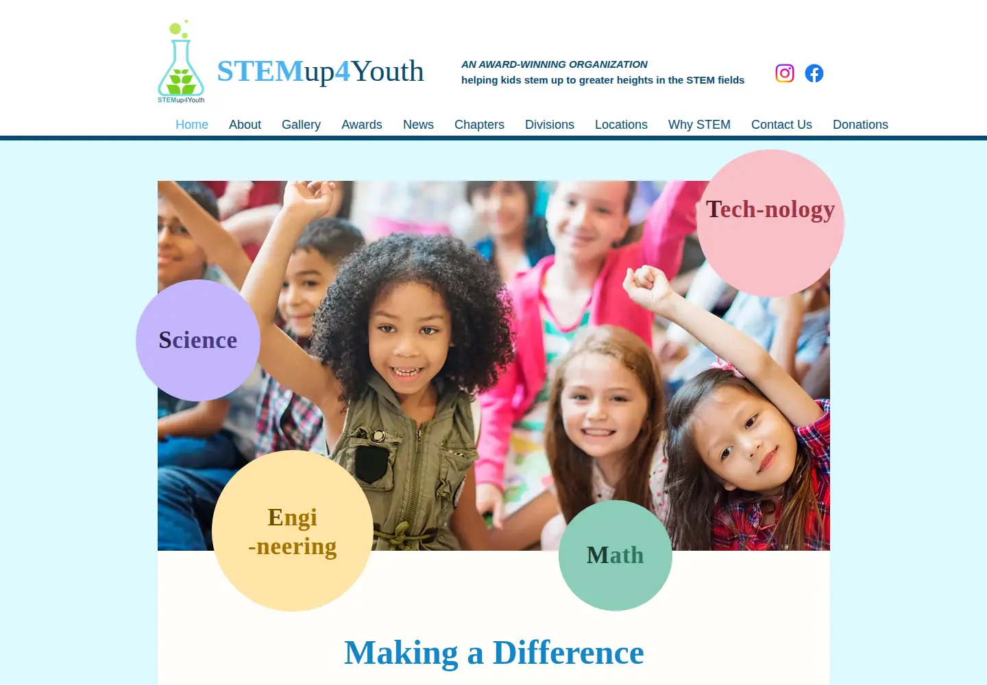 Screenshot of stemup4youth.org