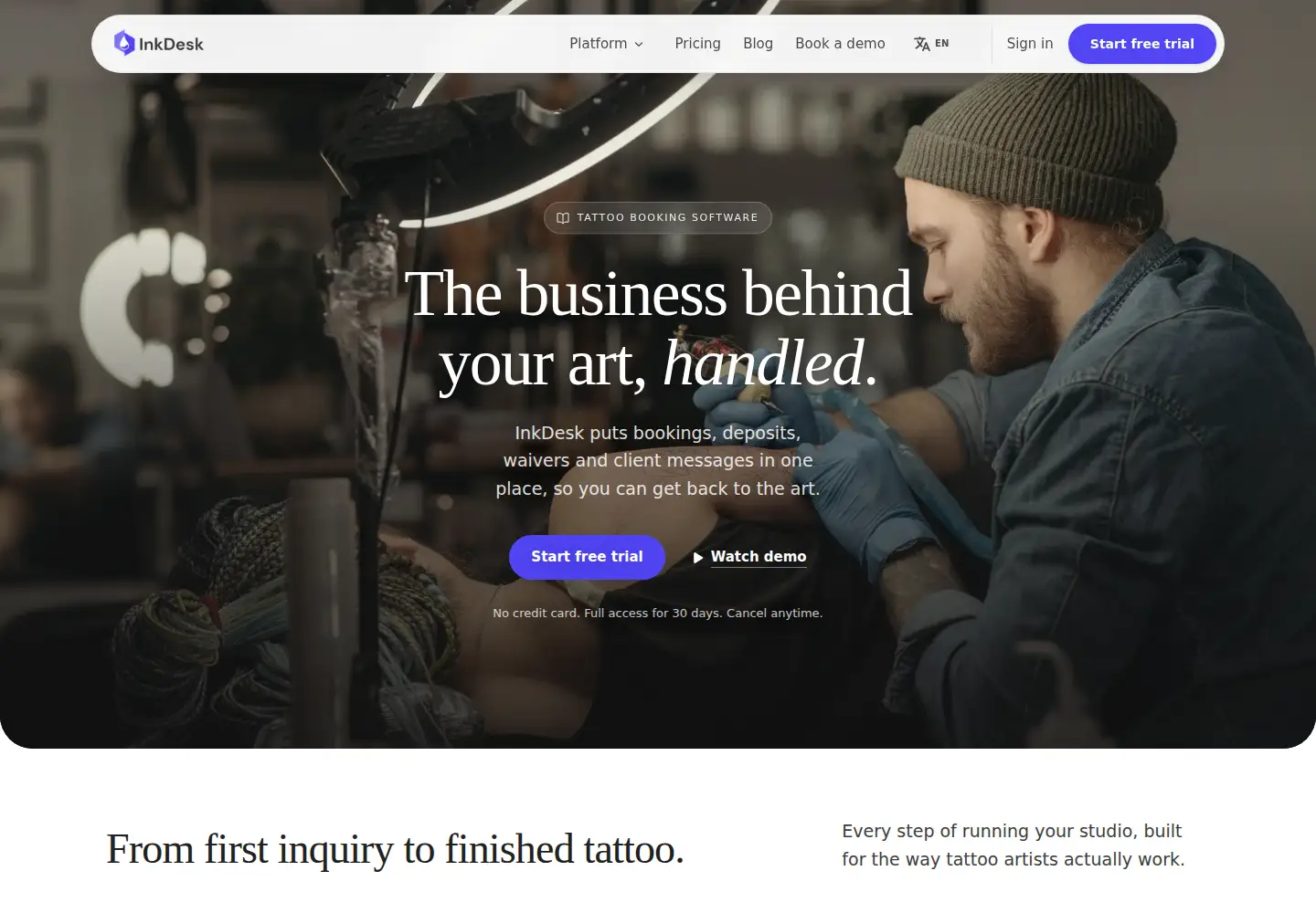 Screenshot of inkdesk.app