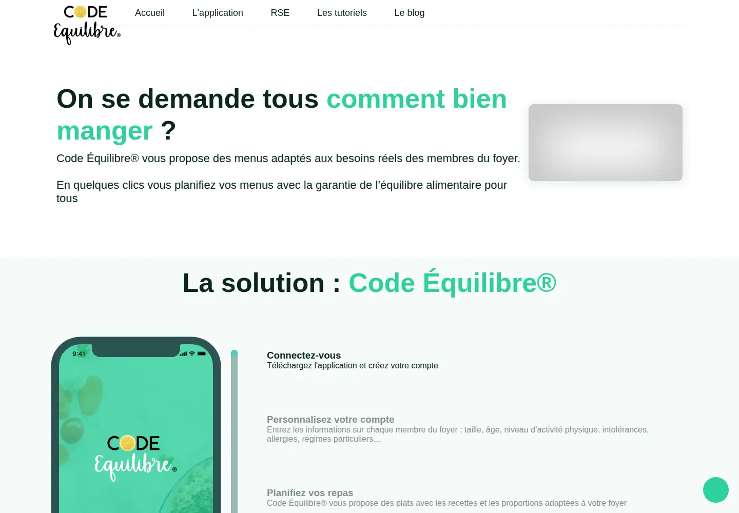 Captured homepage of code-equilibre.fr in the current scan