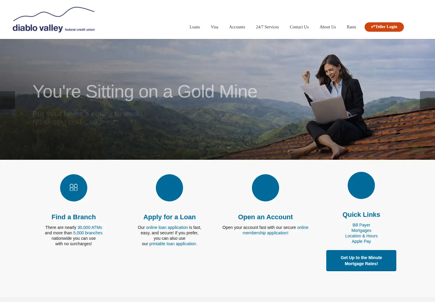 Screenshot of diablovalleyfcu.org