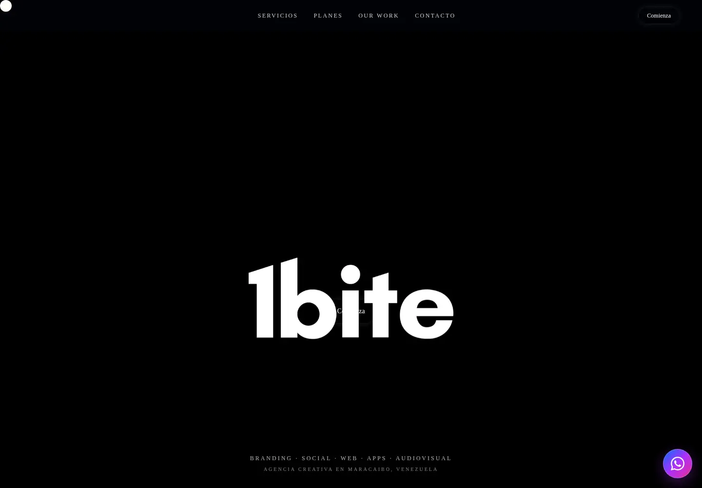 Captured homepage of 1bite.studio in the current scan