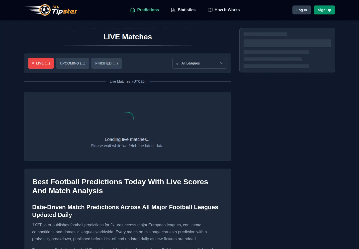 Screenshot of 1x2tipster.com