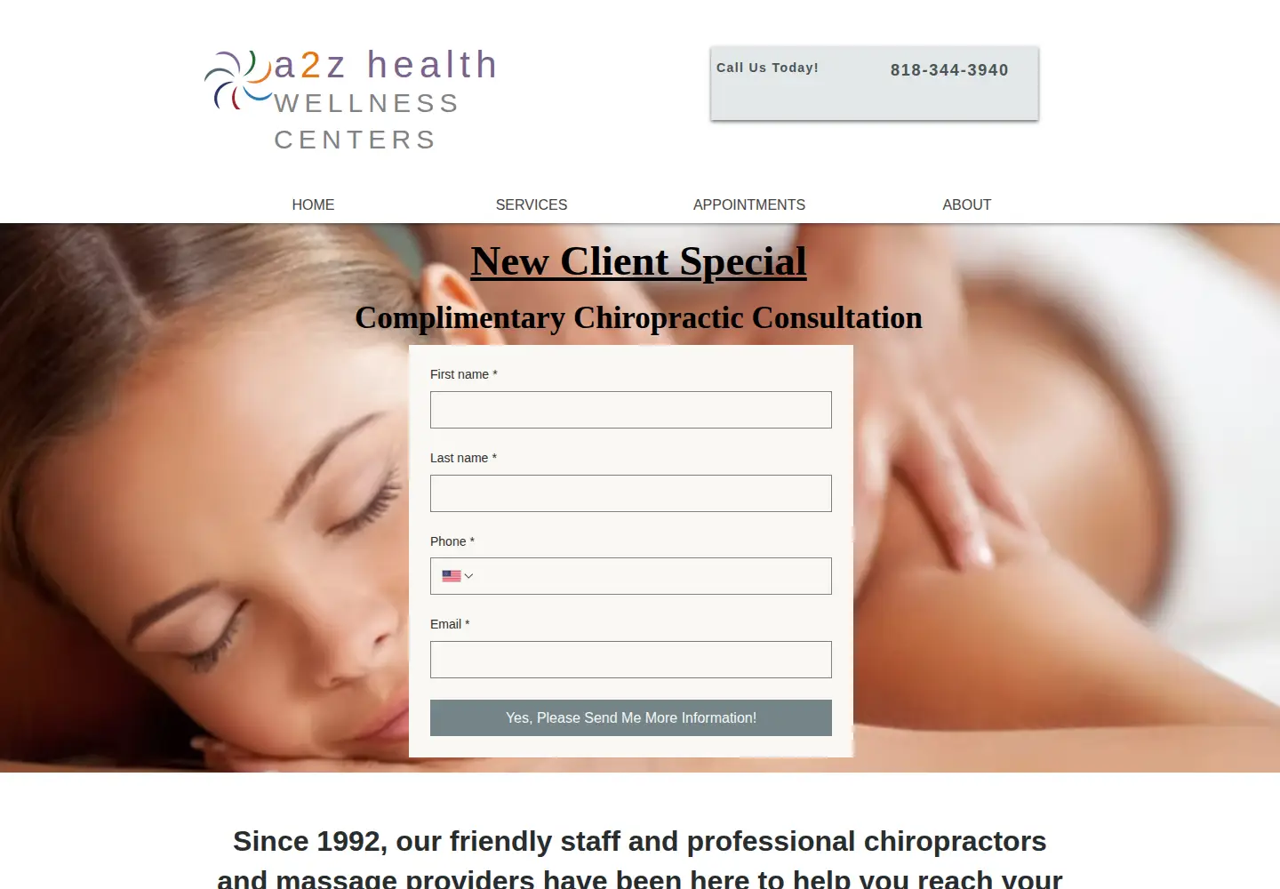Screenshot of a2zhealth.com