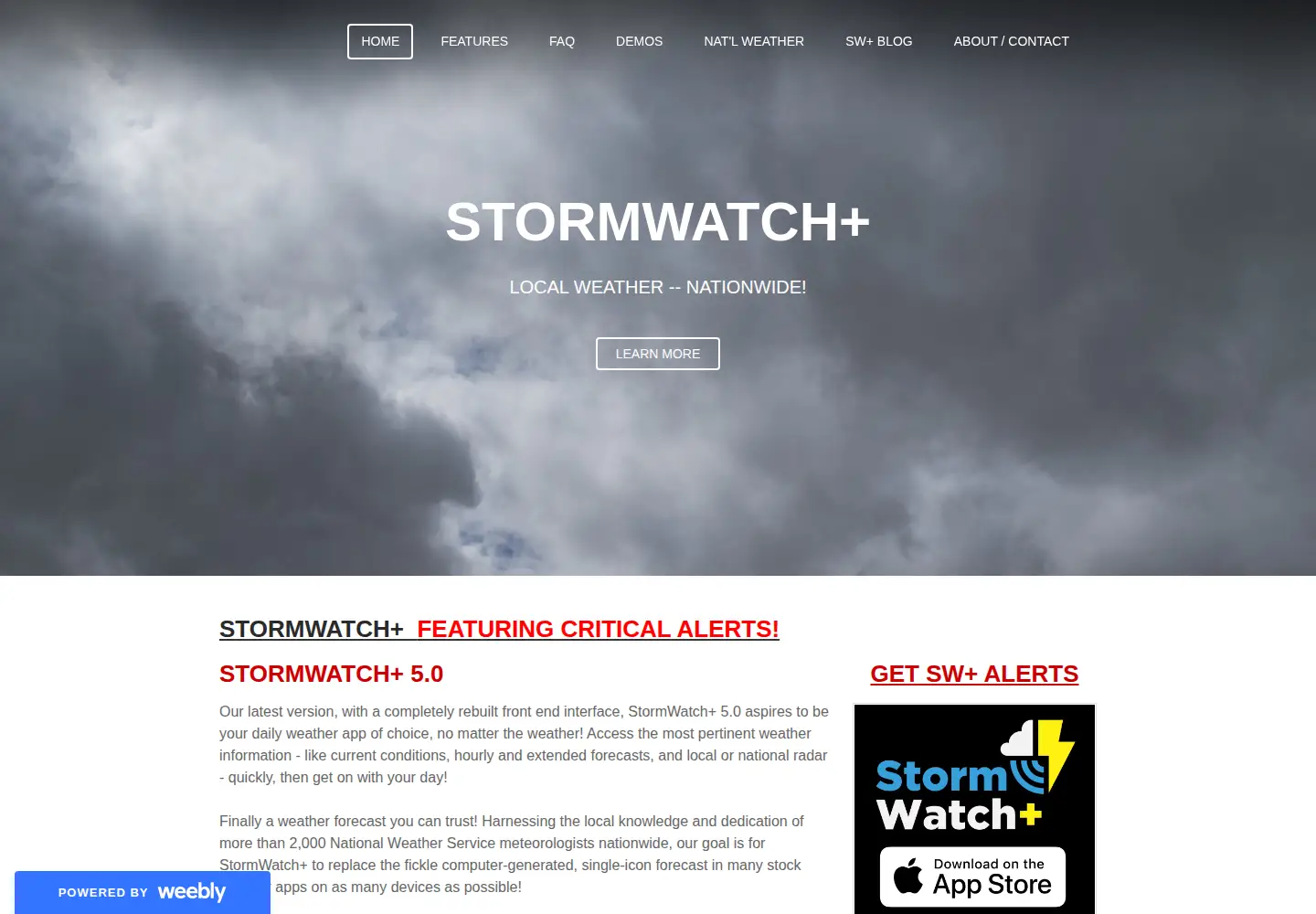Screenshot of stormwatchplus.com