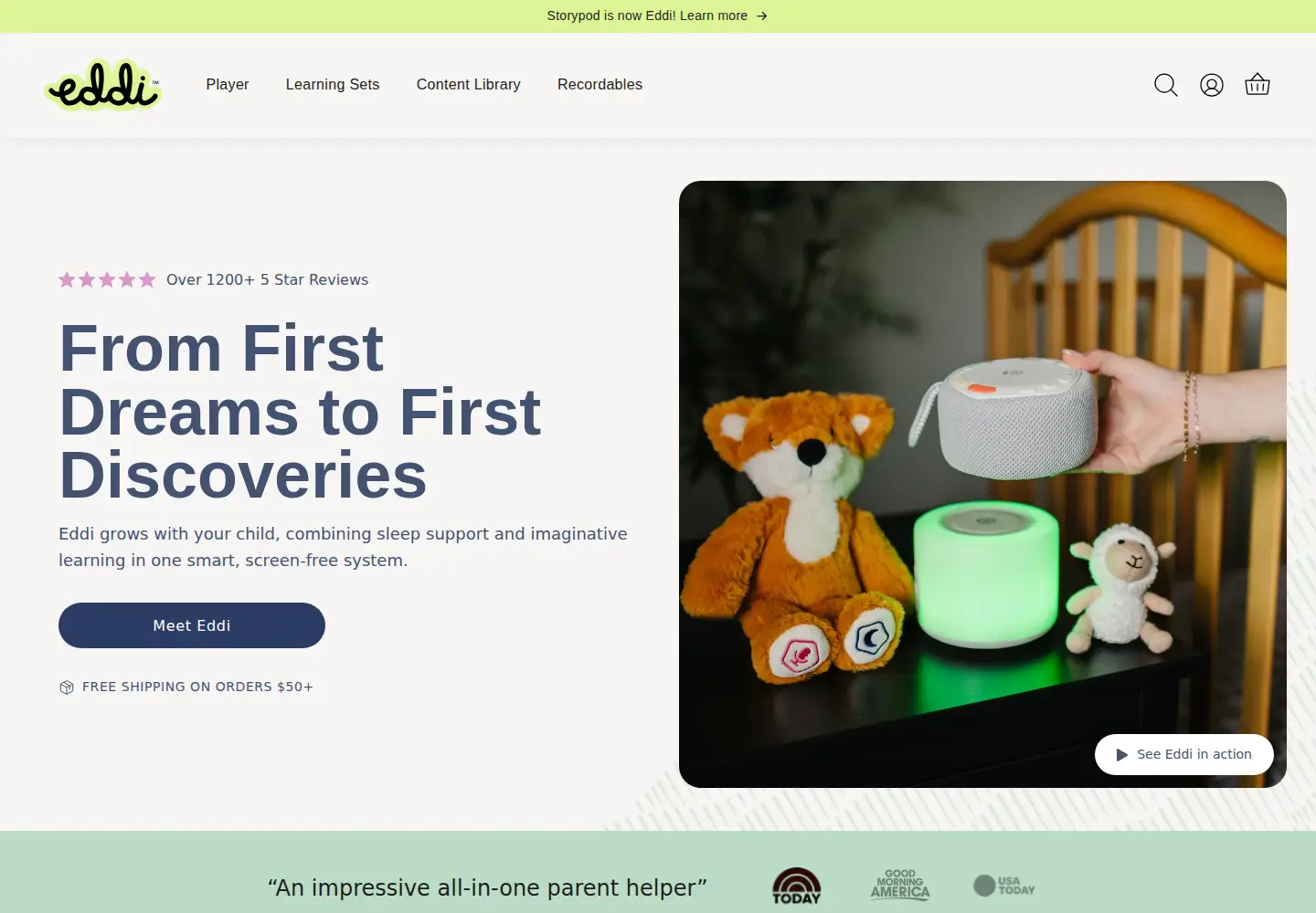 Screenshot of storypod.com