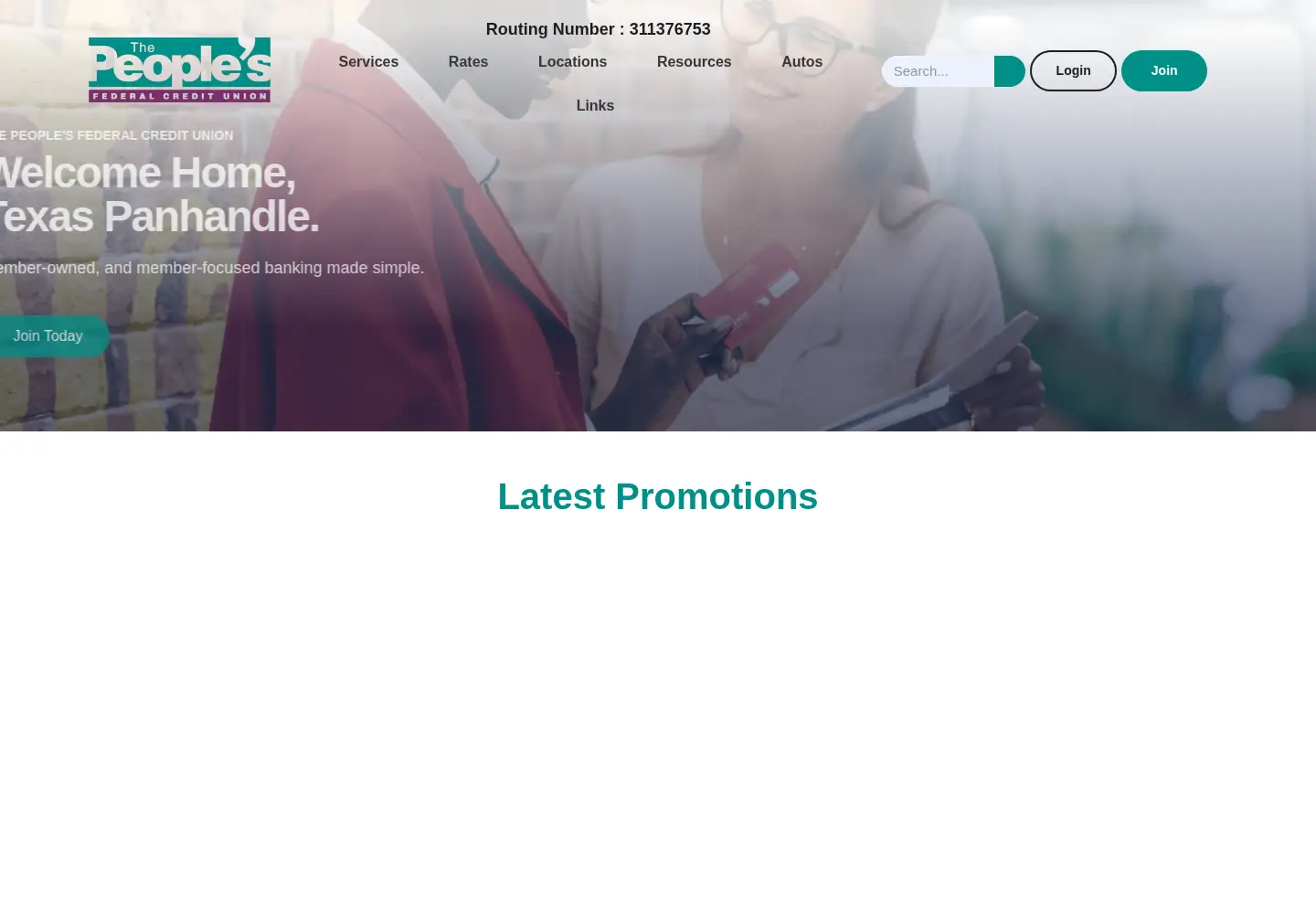 Captured homepage of tpfcu.com in the current scan