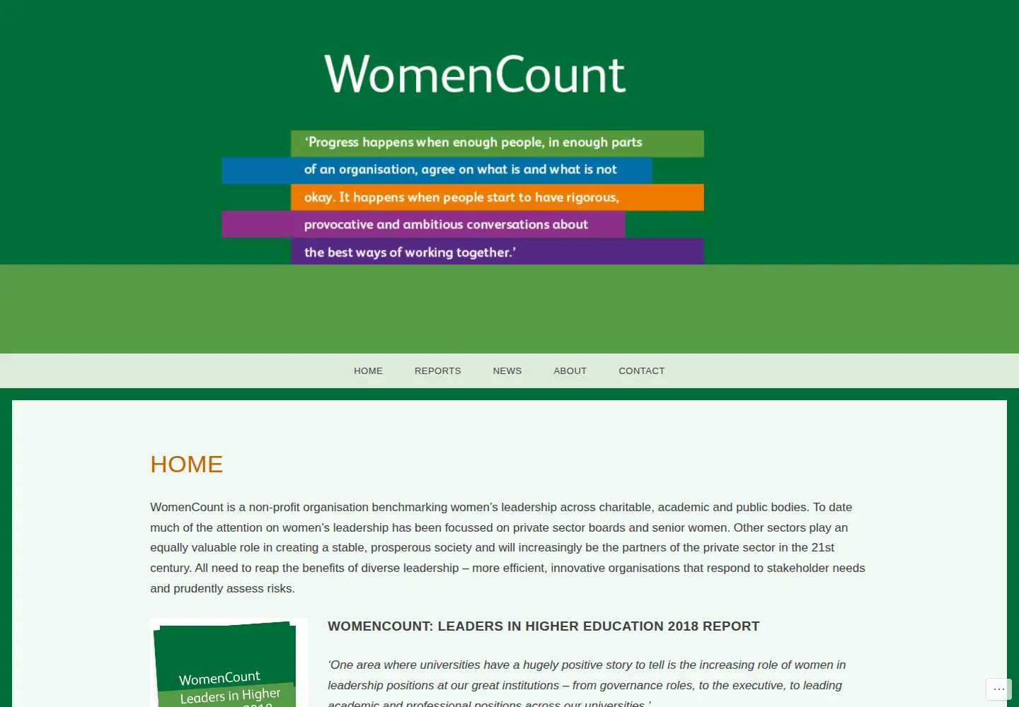 Screenshot of women-count.org