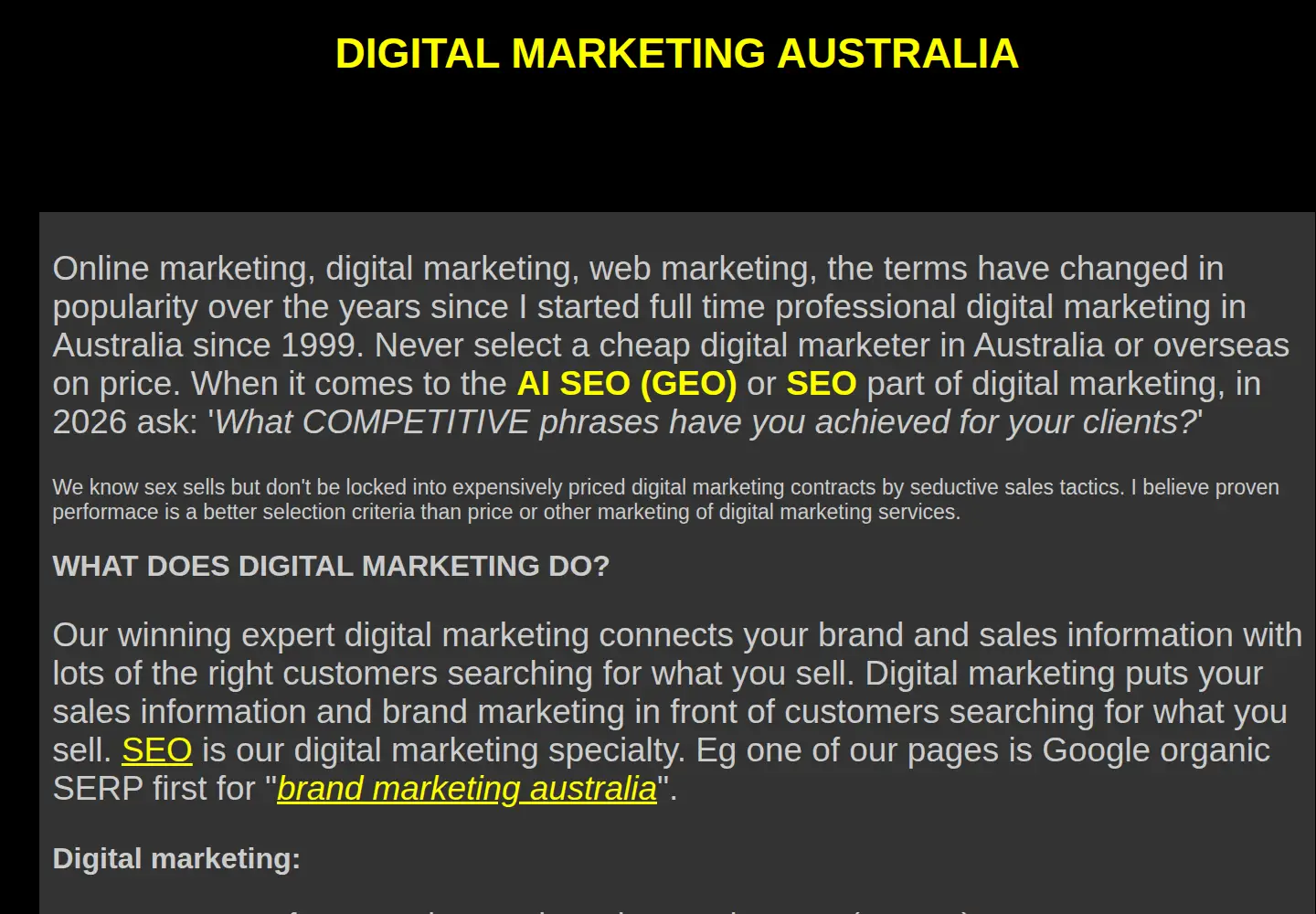 Captured homepage of 4sitepromotion.biz in the current scan