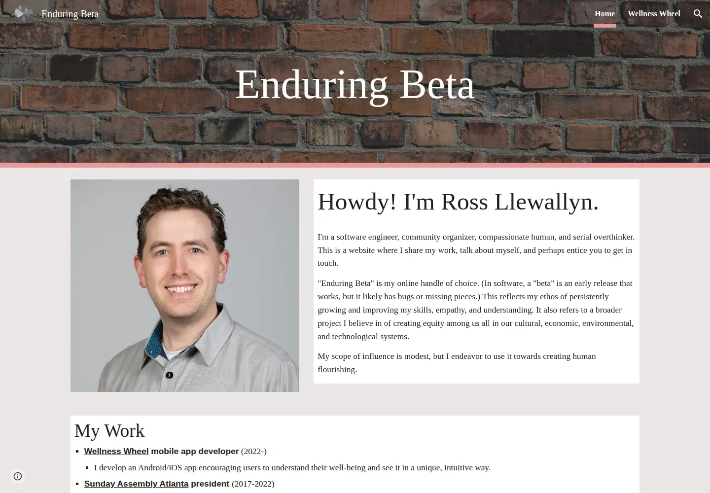 Screenshot of enduringbeta.com