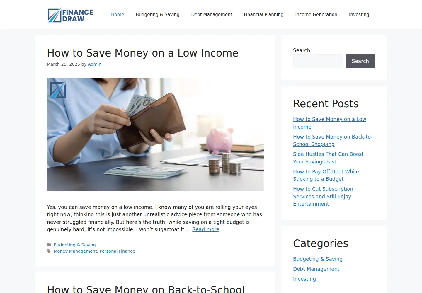 Screenshot of financedraw.com