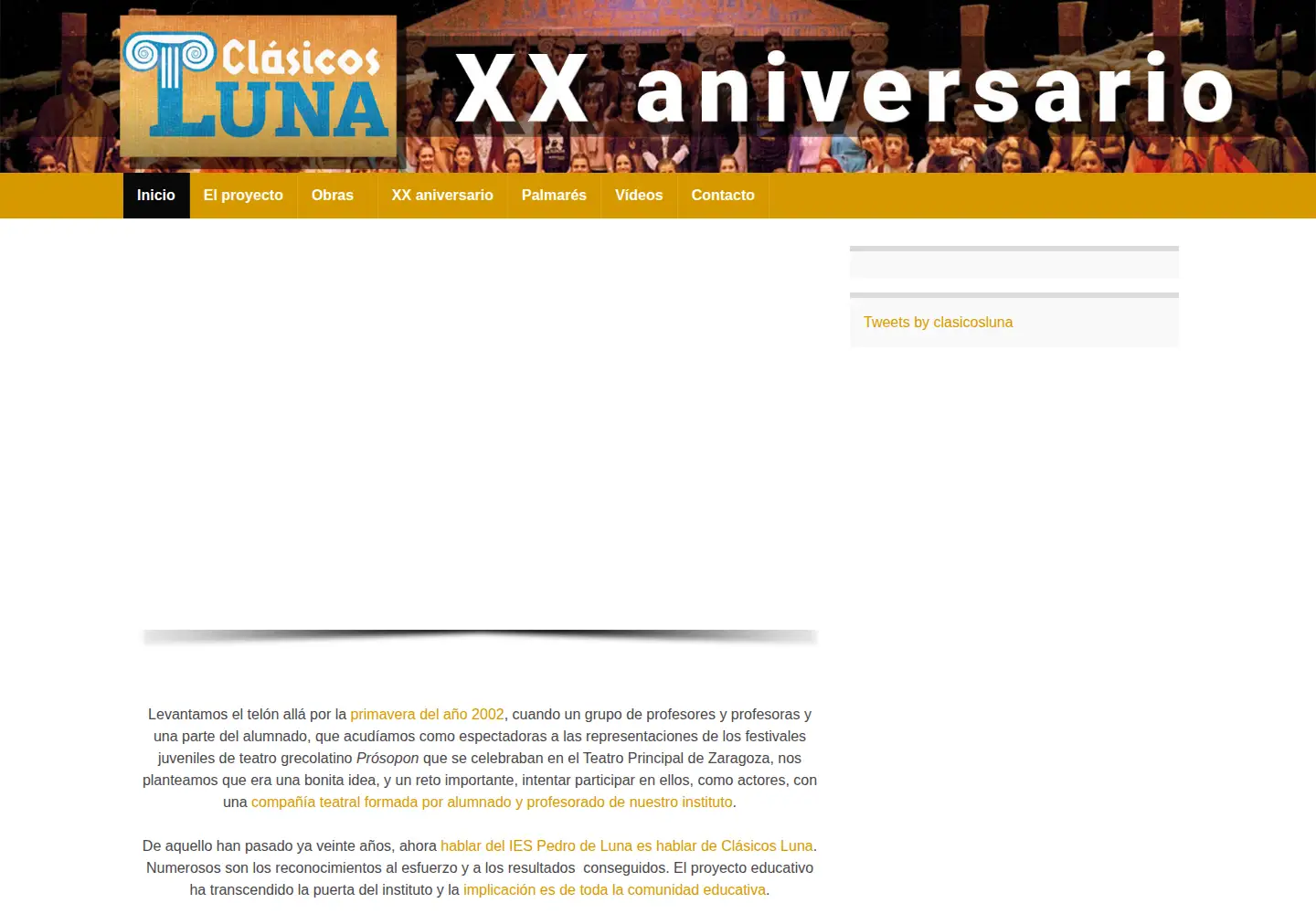 Screenshot of clasicosluna.es