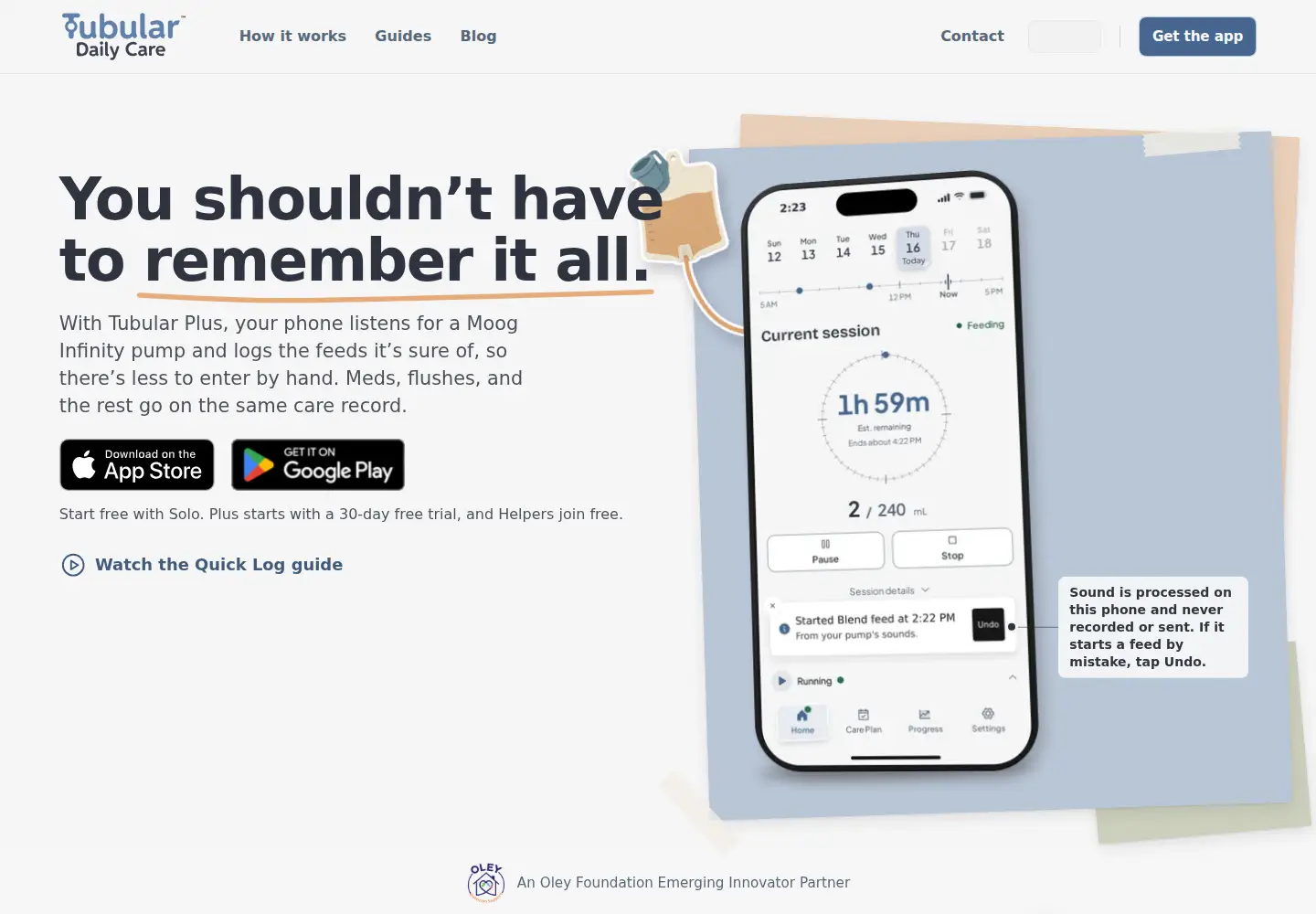 Screenshot of tubular.health