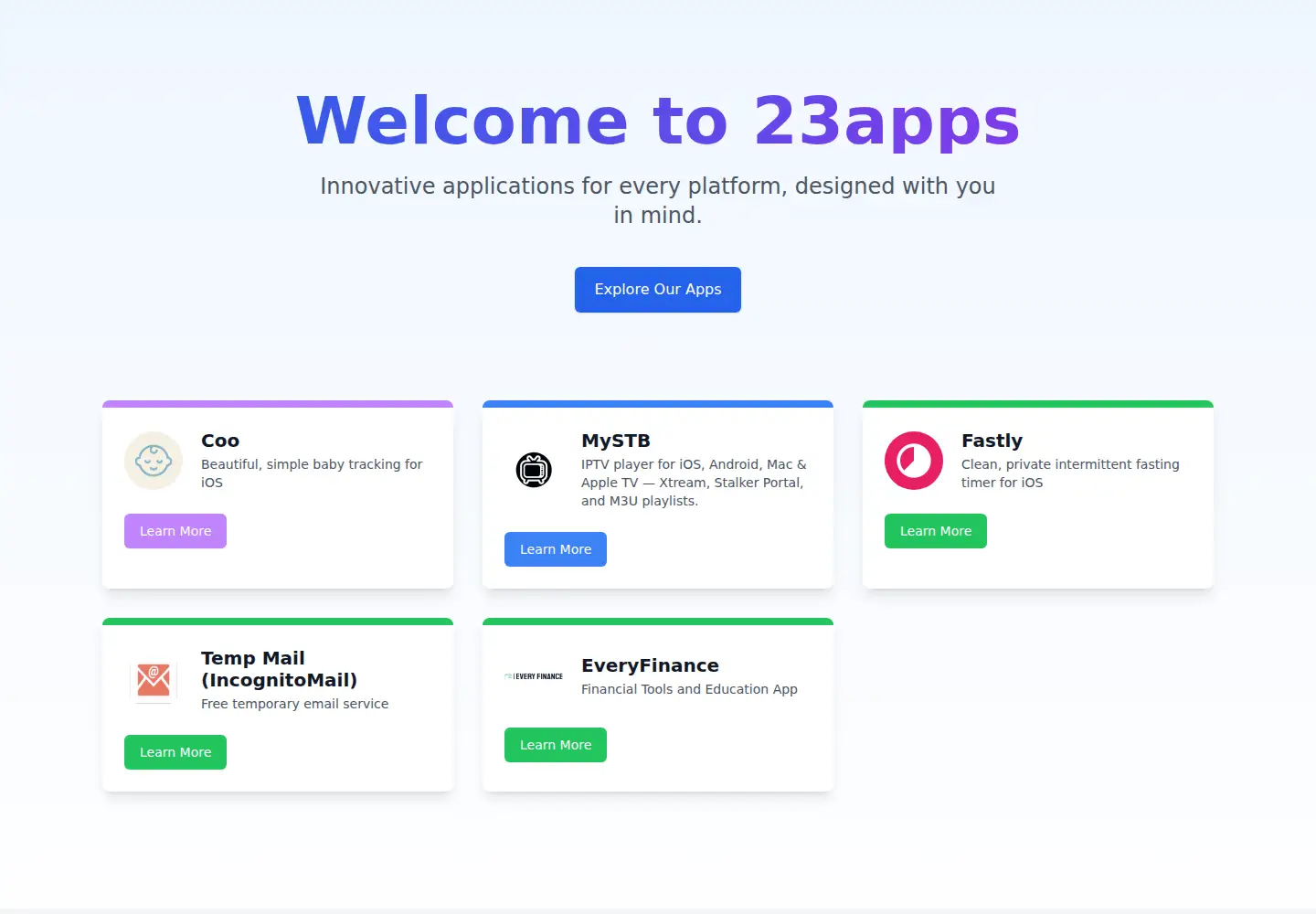 Screenshot of 23apps.org