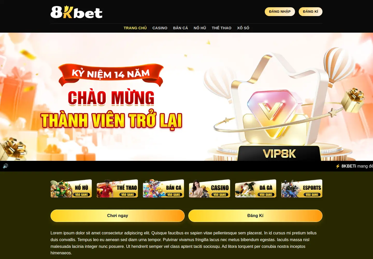 Captured homepage of 8kbeti.org in the current scan