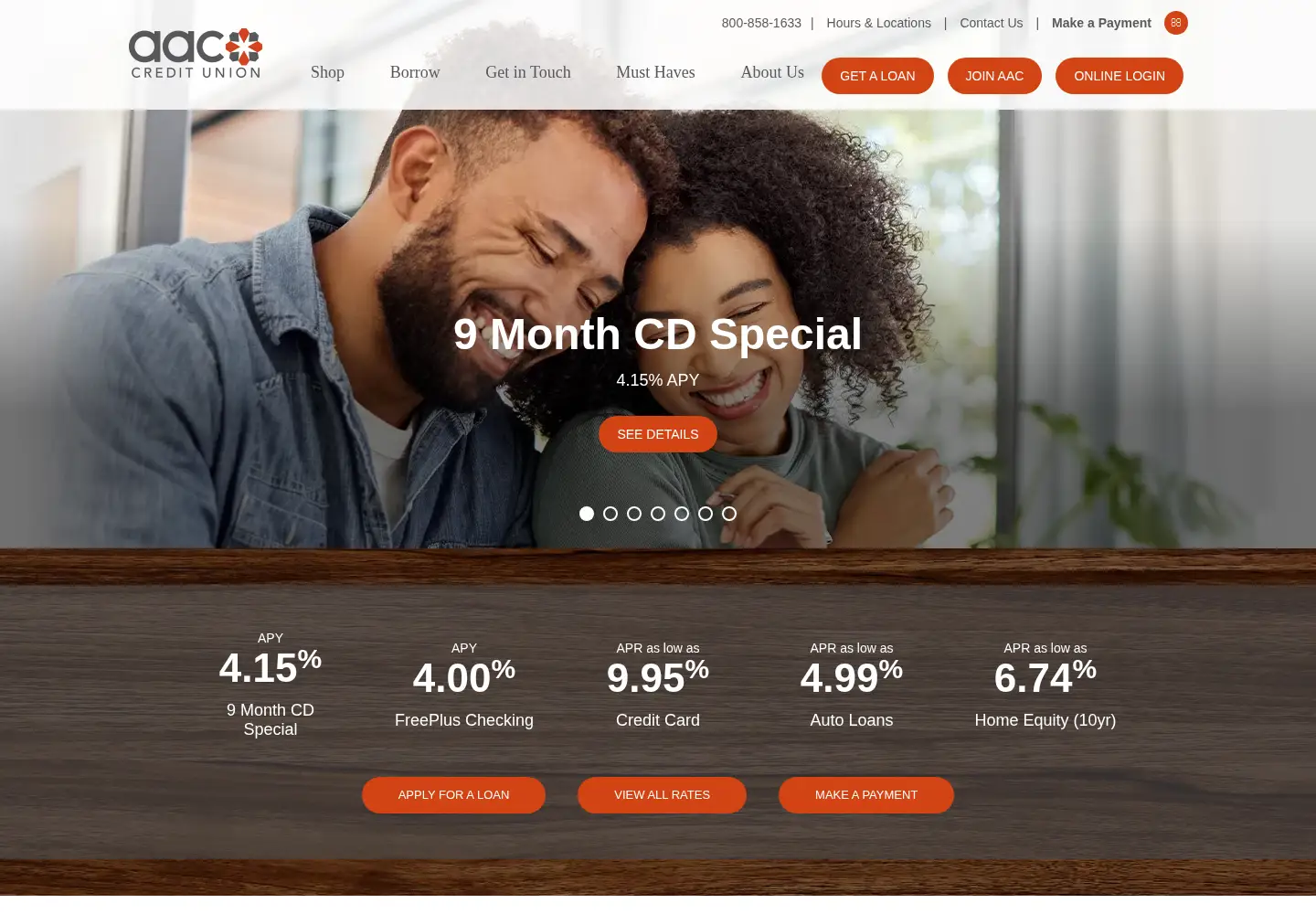 Screenshot of aaccreditunion.org