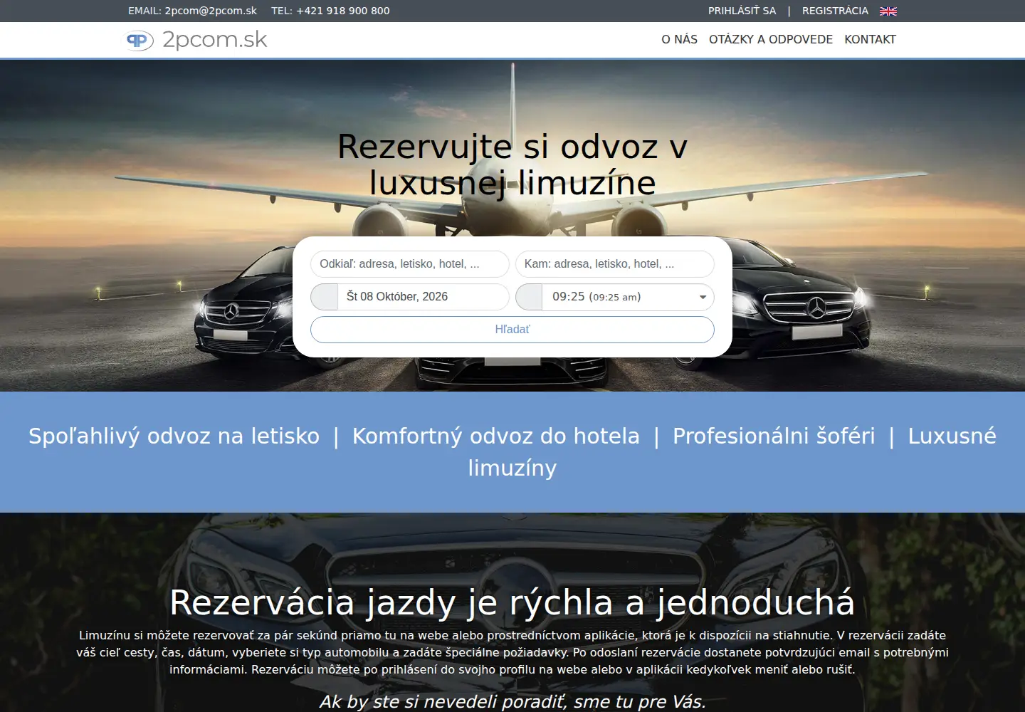 Captured homepage of 2pcom.sk in the current scan