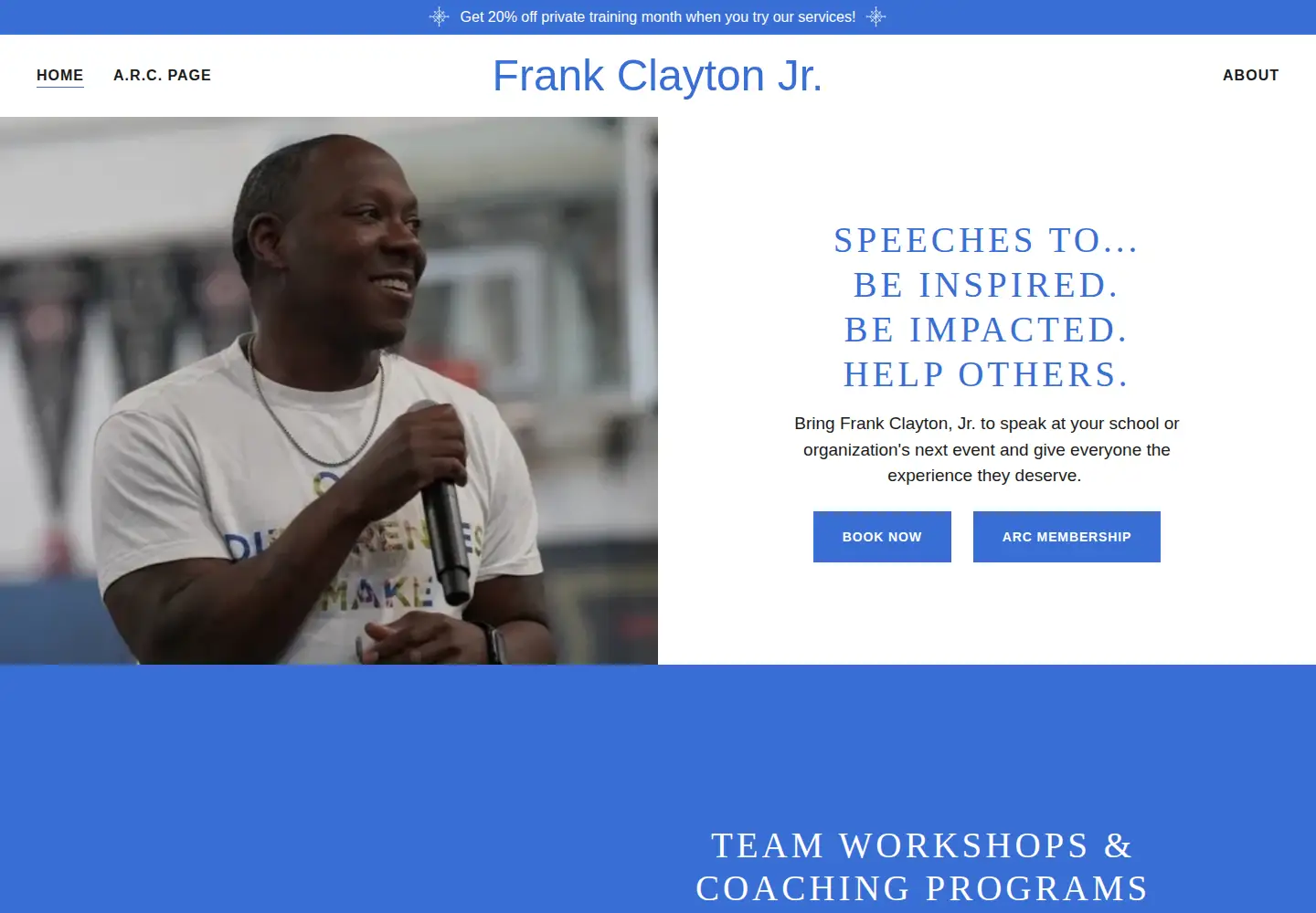 Screenshot of frankclaytonjr.com