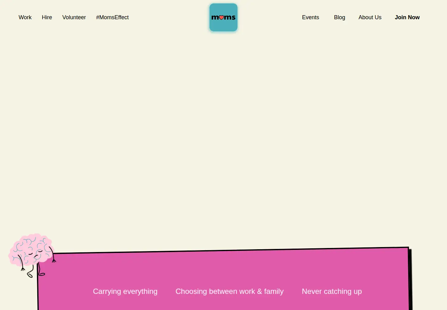Captured homepage of momseffect.com in the current scan