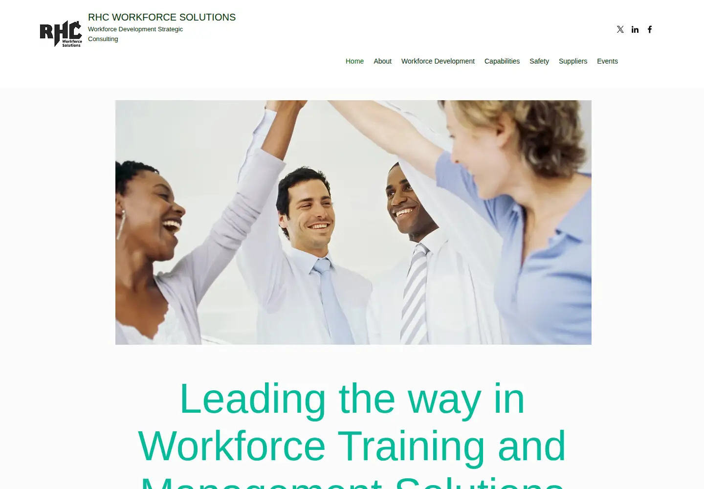 Captured homepage of rhcworkforcesolutions.com in the current scan