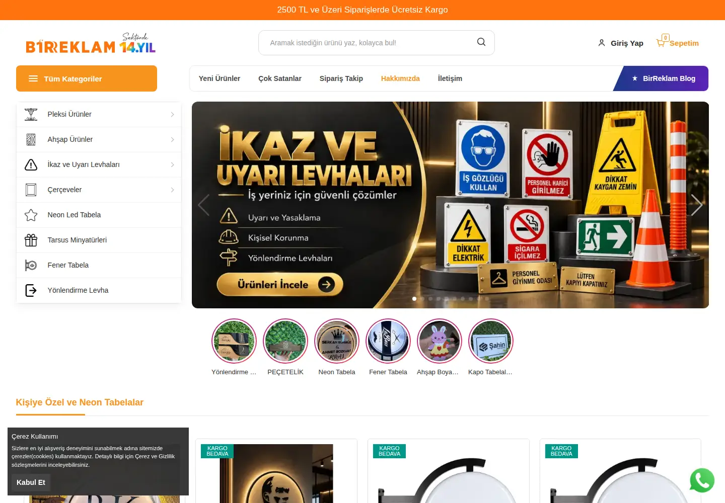 Captured homepage of birreklam.net in the current scan