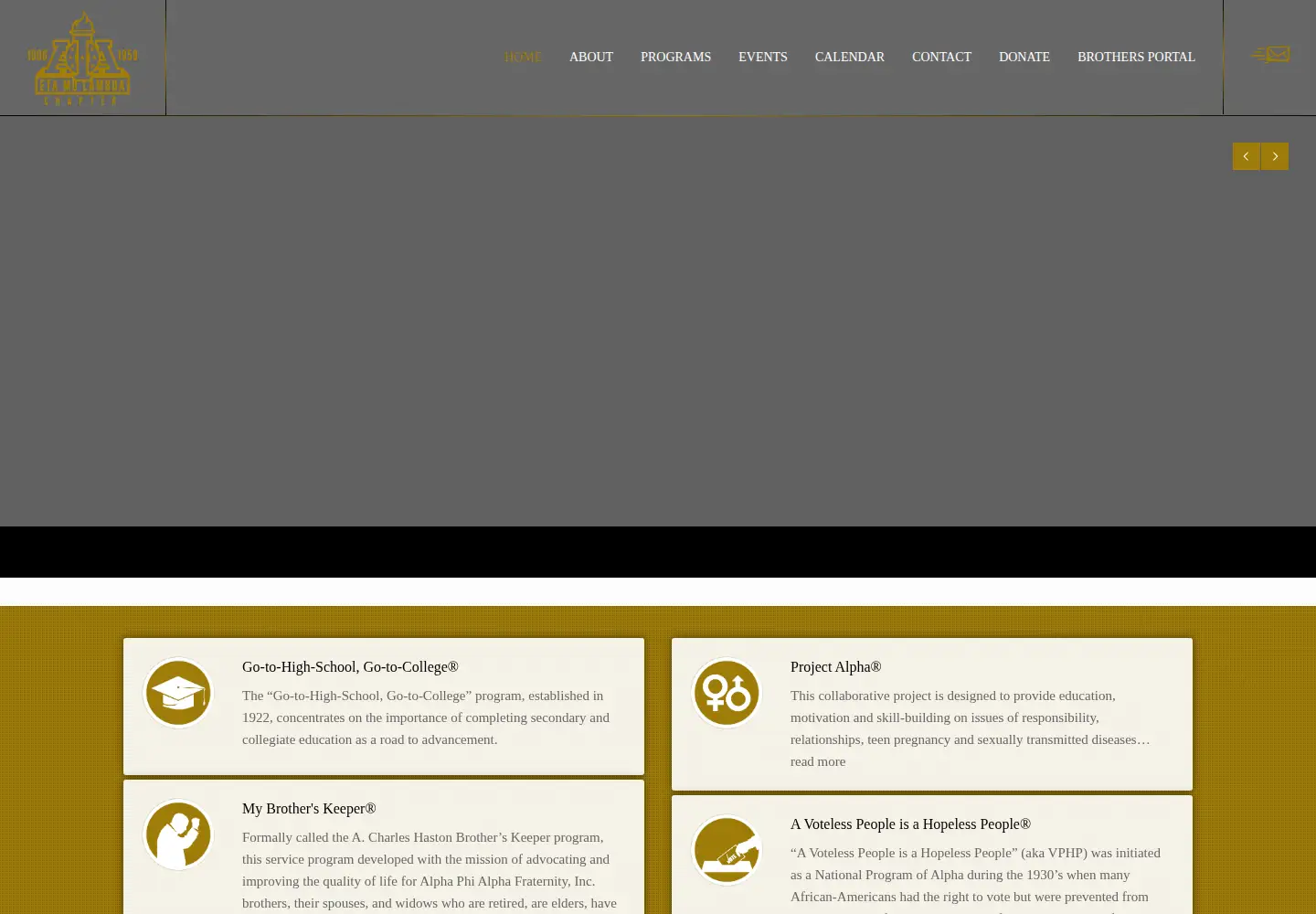 Captured homepage of etamulambda.org in the current scan