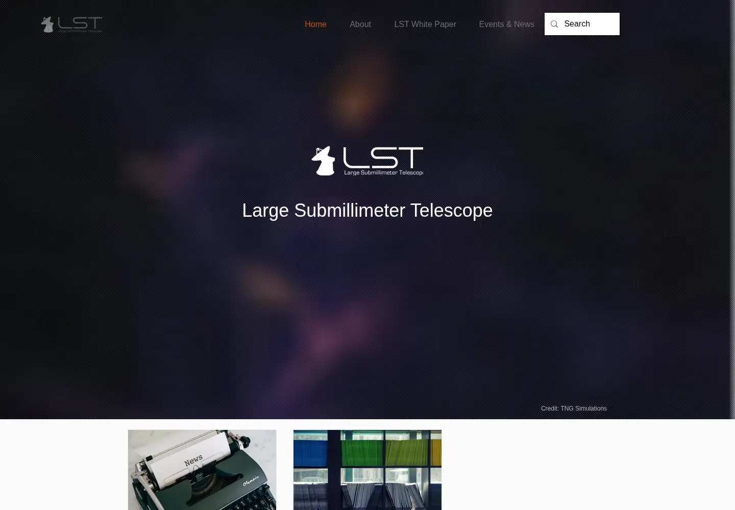 Captured homepage of lstobservatory.org in the current scan